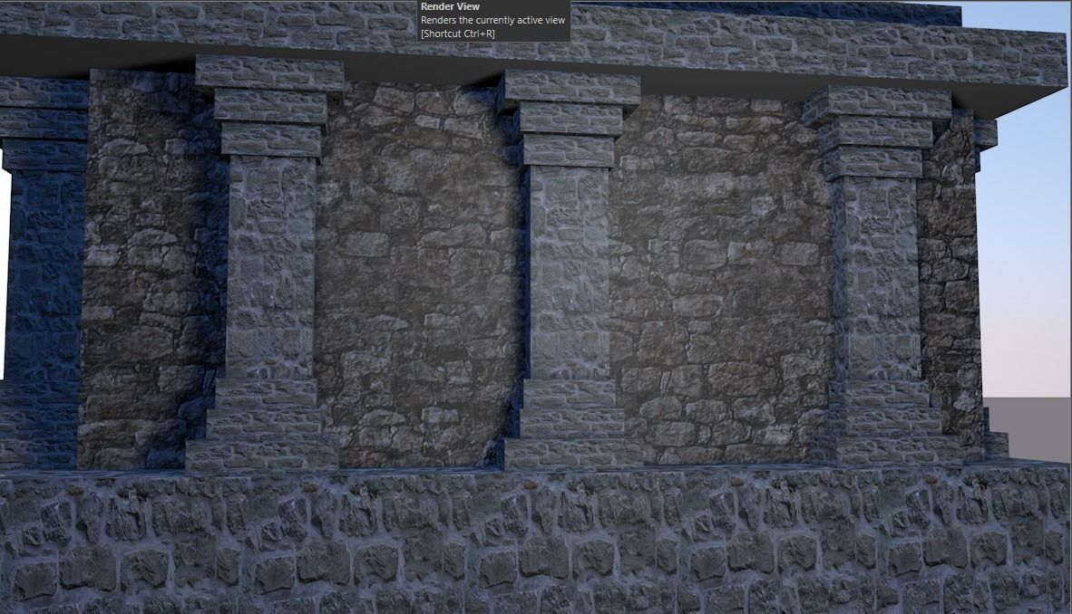 mendieval temple Free low-poly 3D model_3