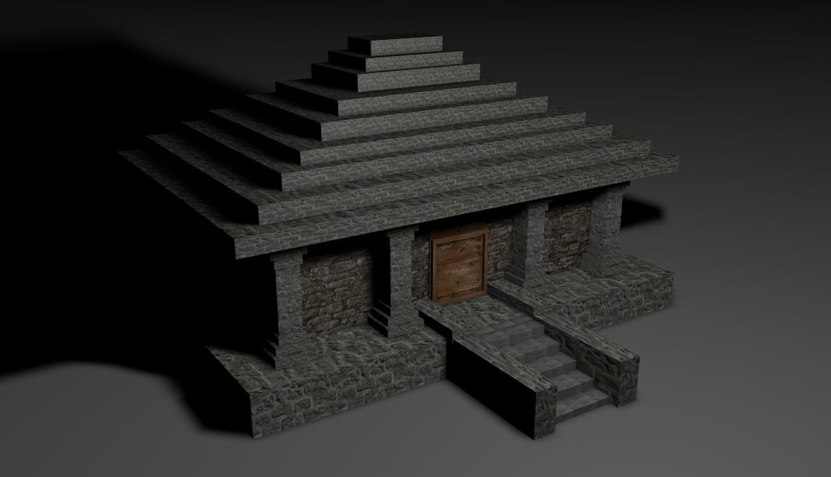 mendieval temple Free low-poly 3D model_2