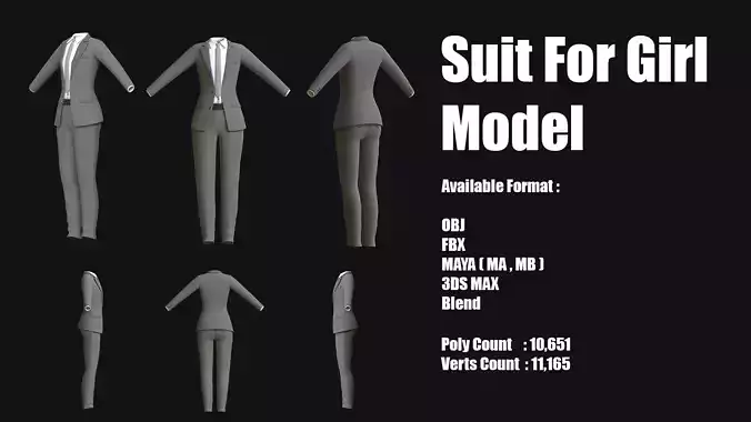 Suit For Girl Character