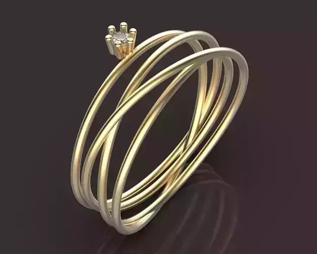 engagement ring Silver Gold  Print