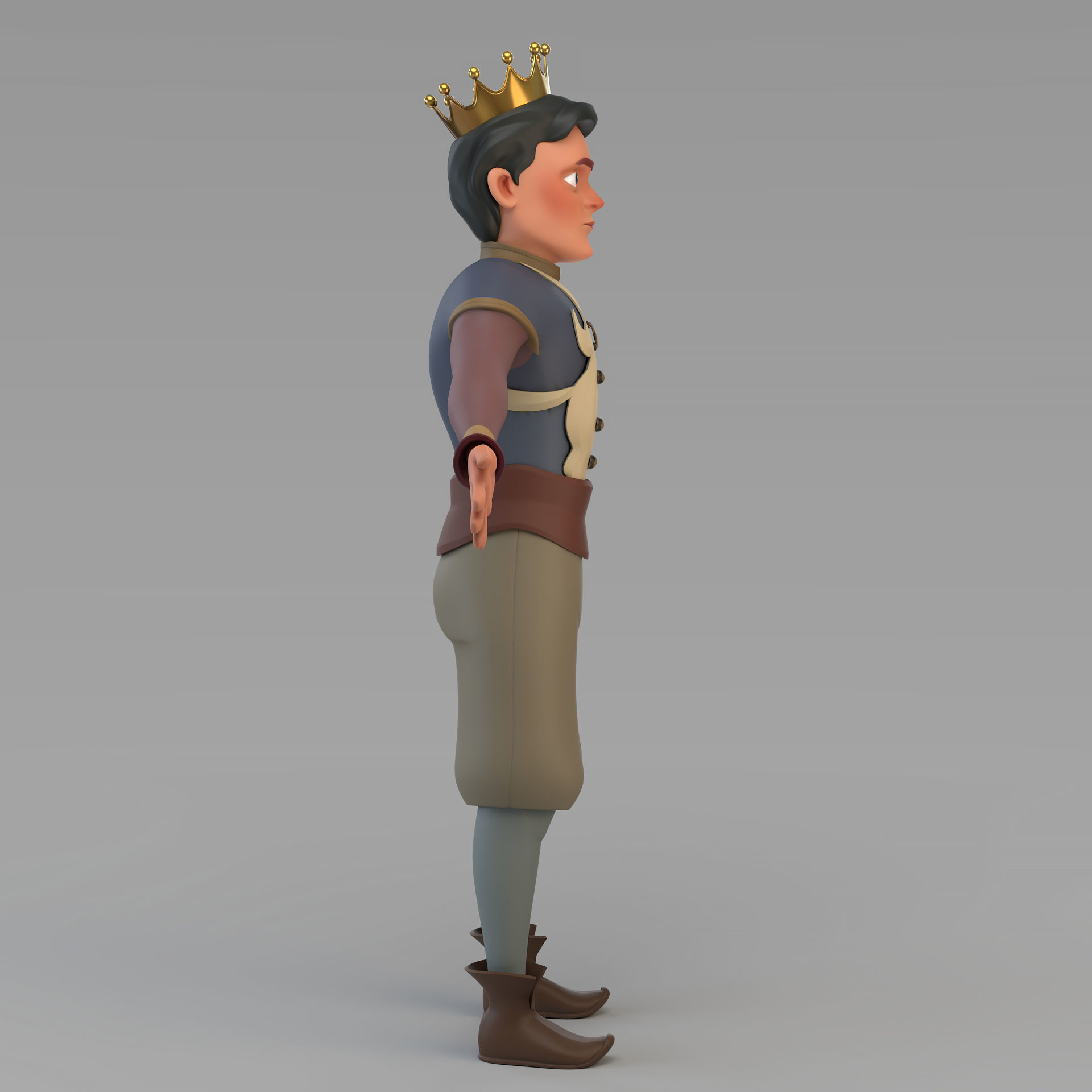 Cartoon Prince 01 3D model_2