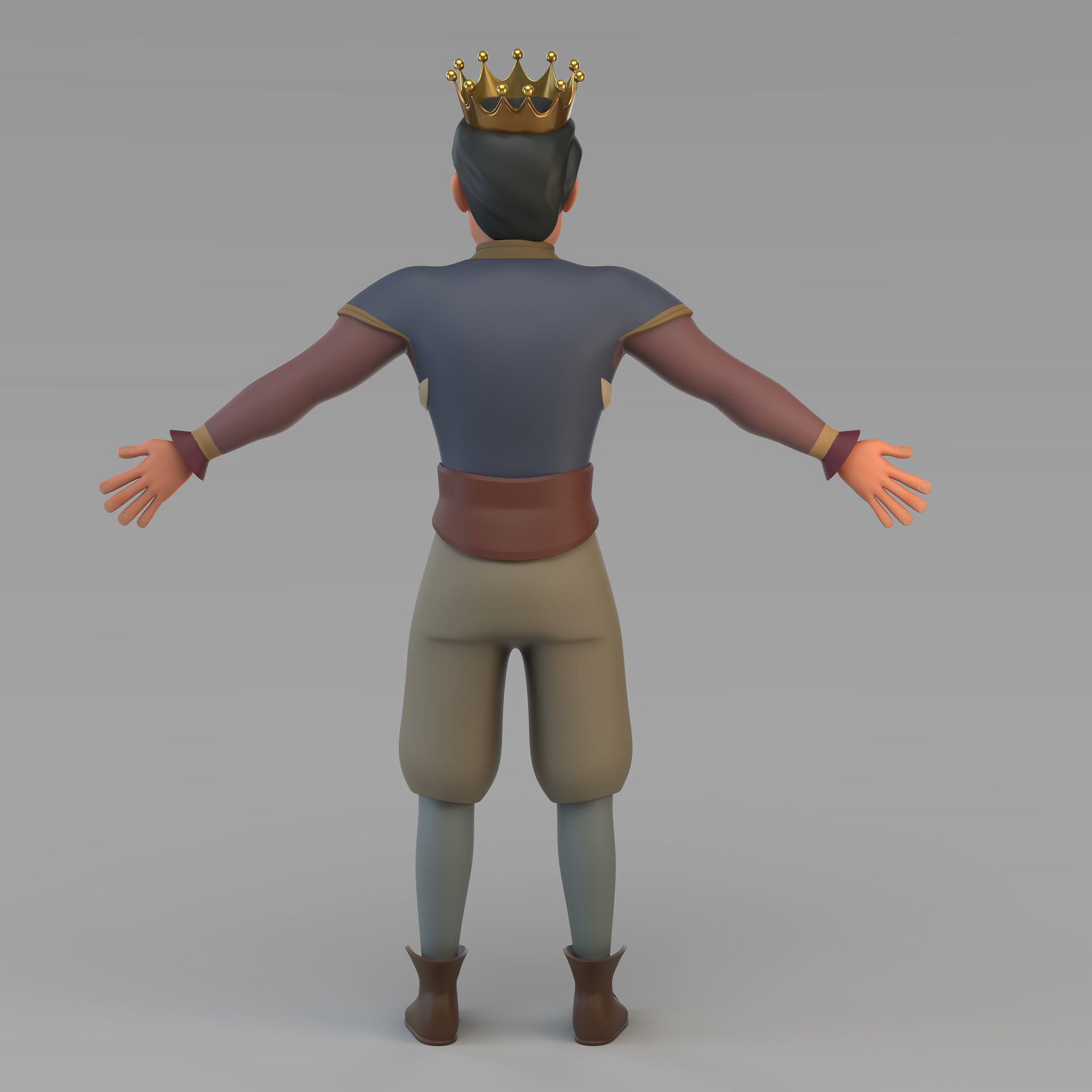 Cartoon Prince 01 3D model_3