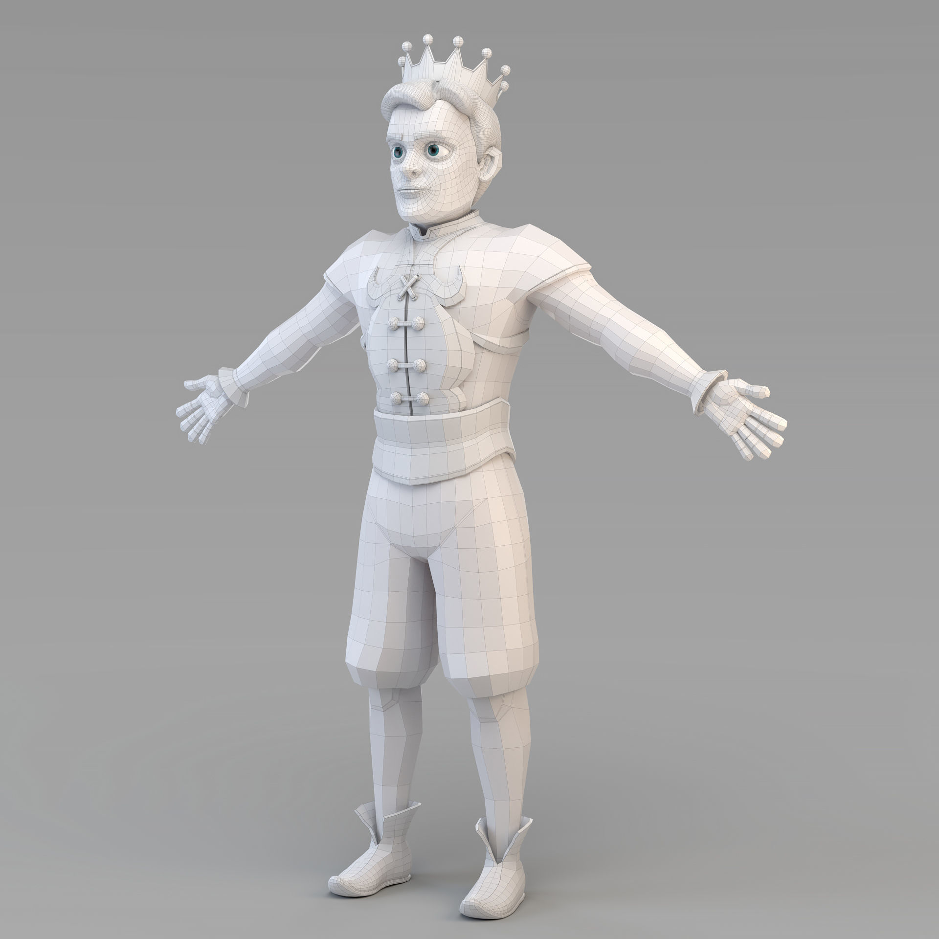 Cartoon Prince 01 3D model_10