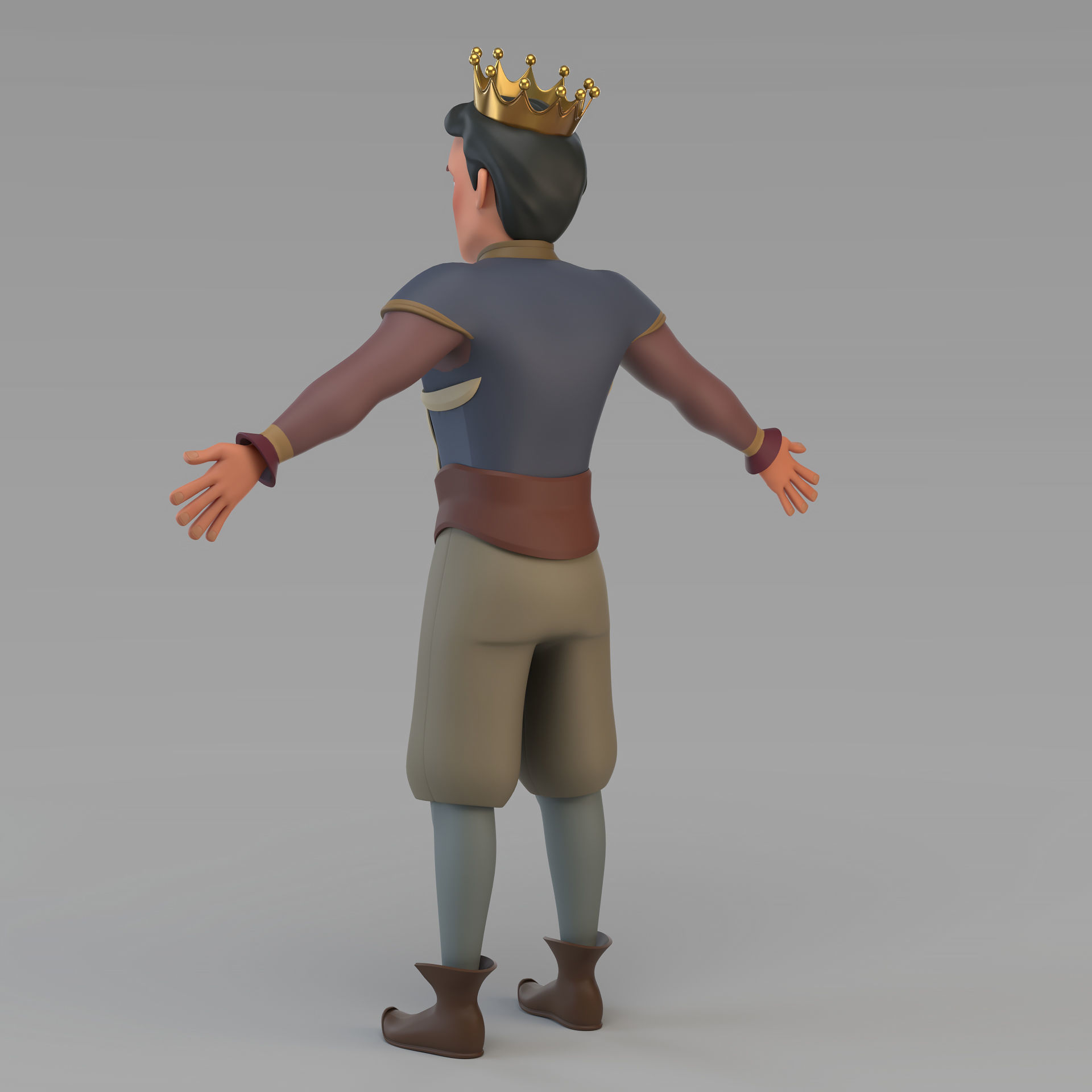 Cartoon Prince 01 3D model_4