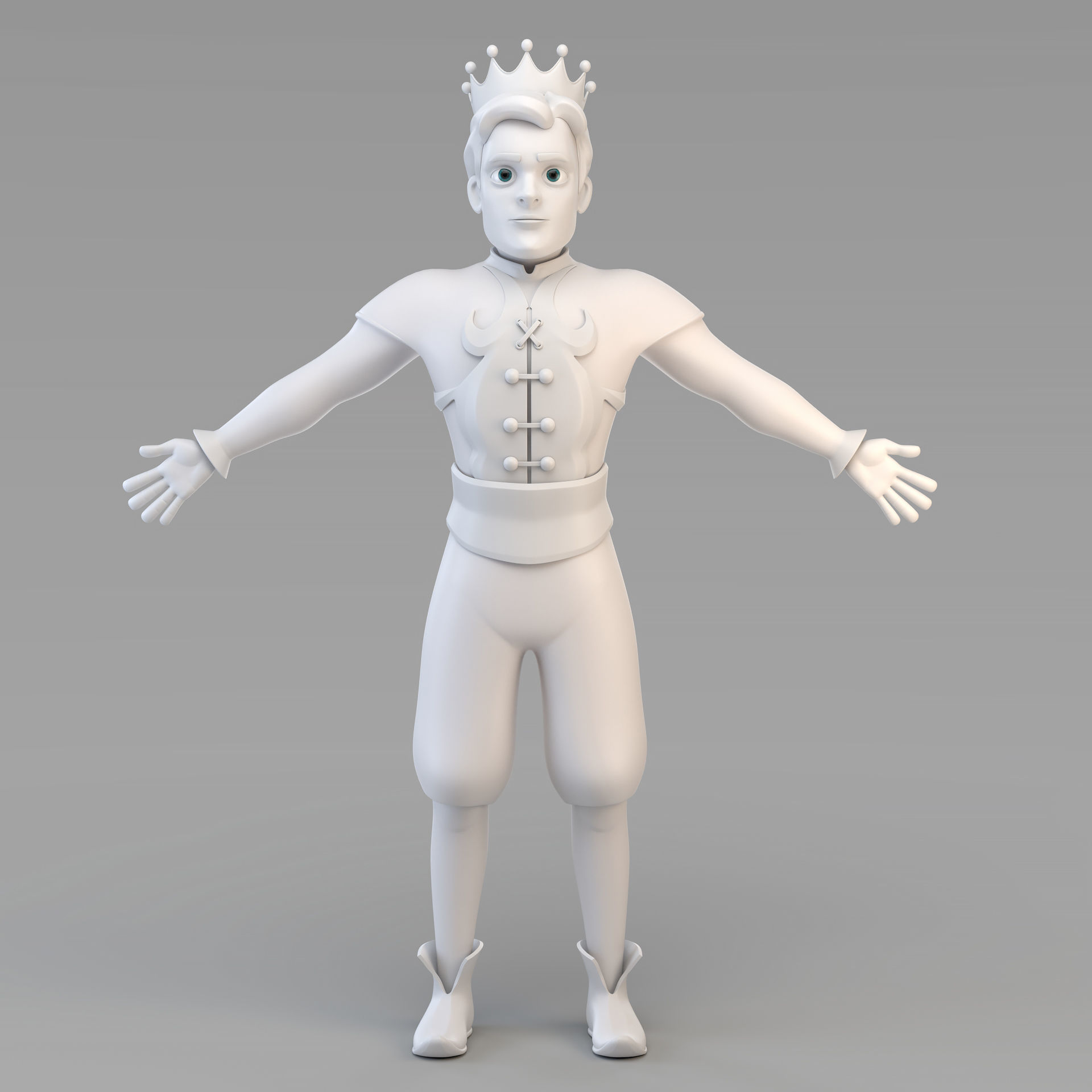 Cartoon Prince 01 3D model_6