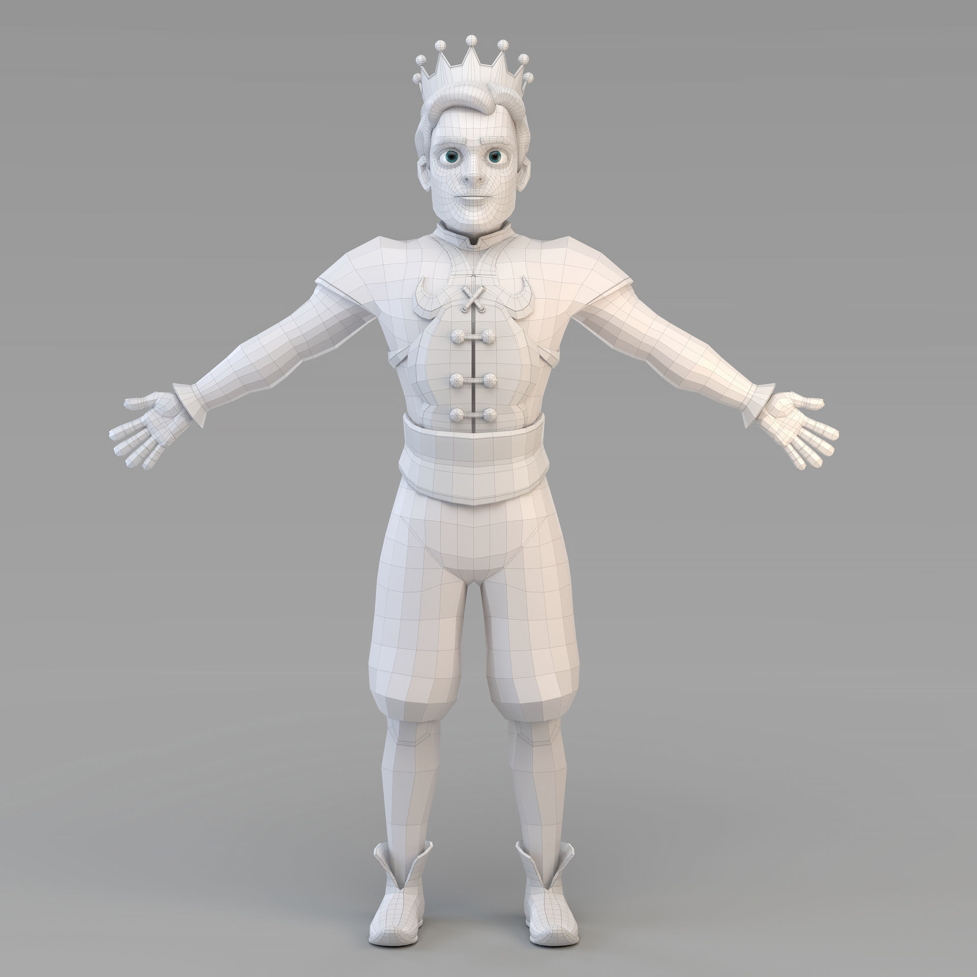 Cartoon Prince 01 3D model_11