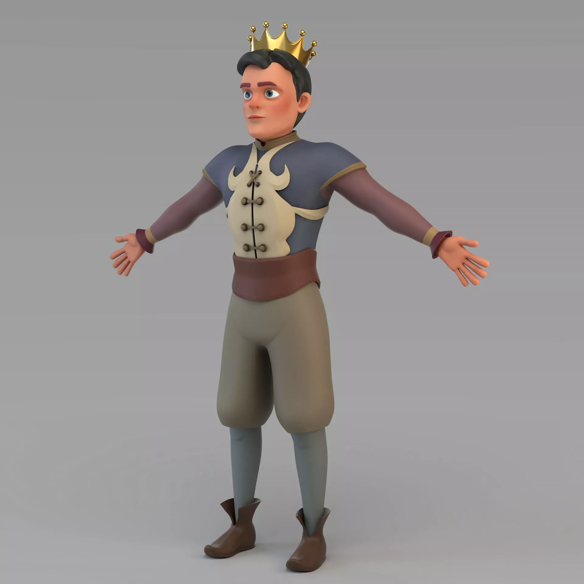 Cartoon Prince 01 3D model_0