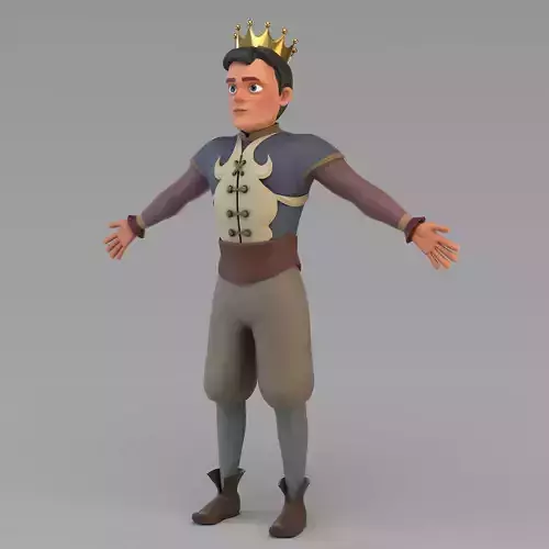 Cartoon Prince 01 3D model