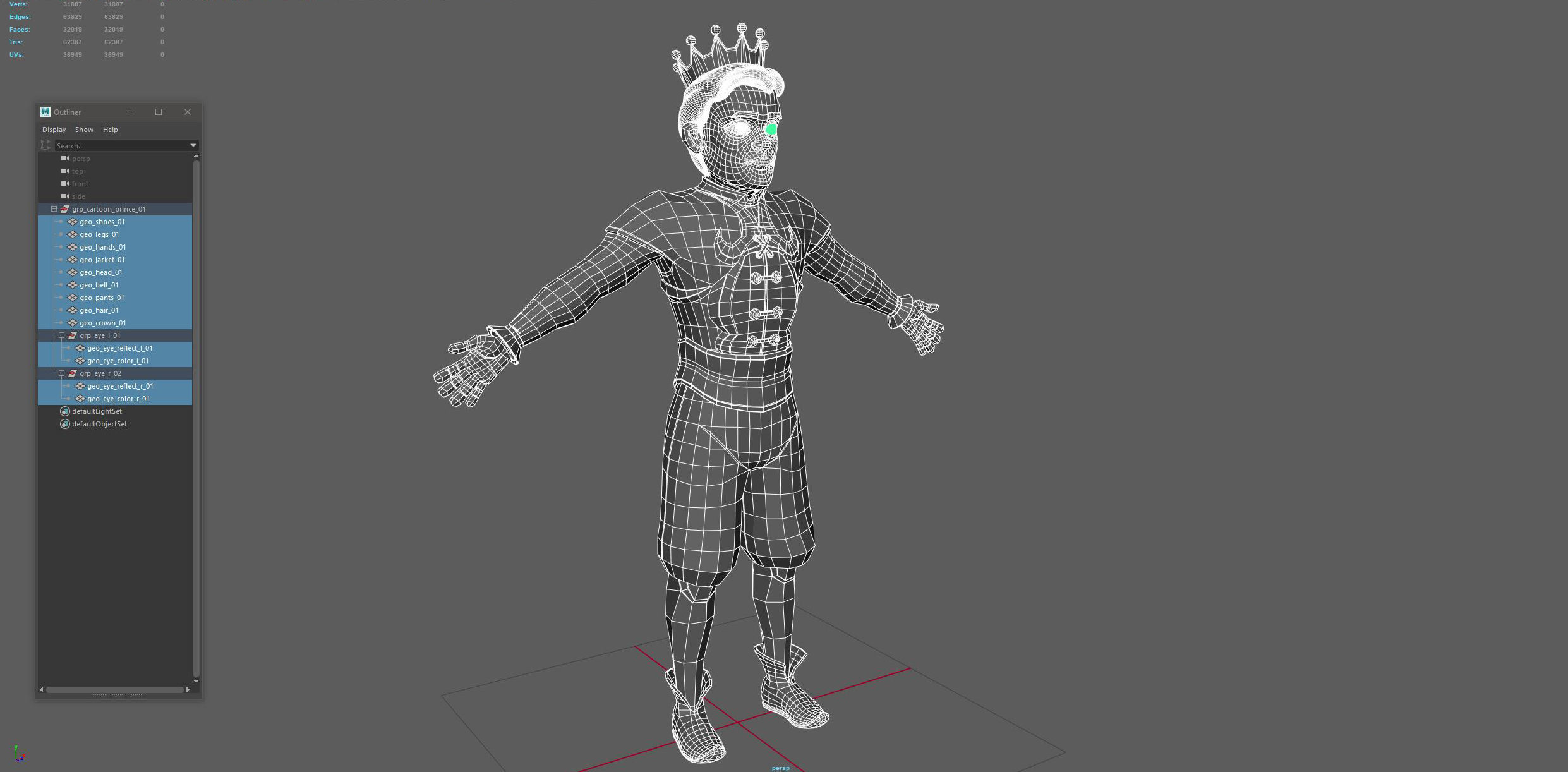 Cartoon Prince 01 3D model_20