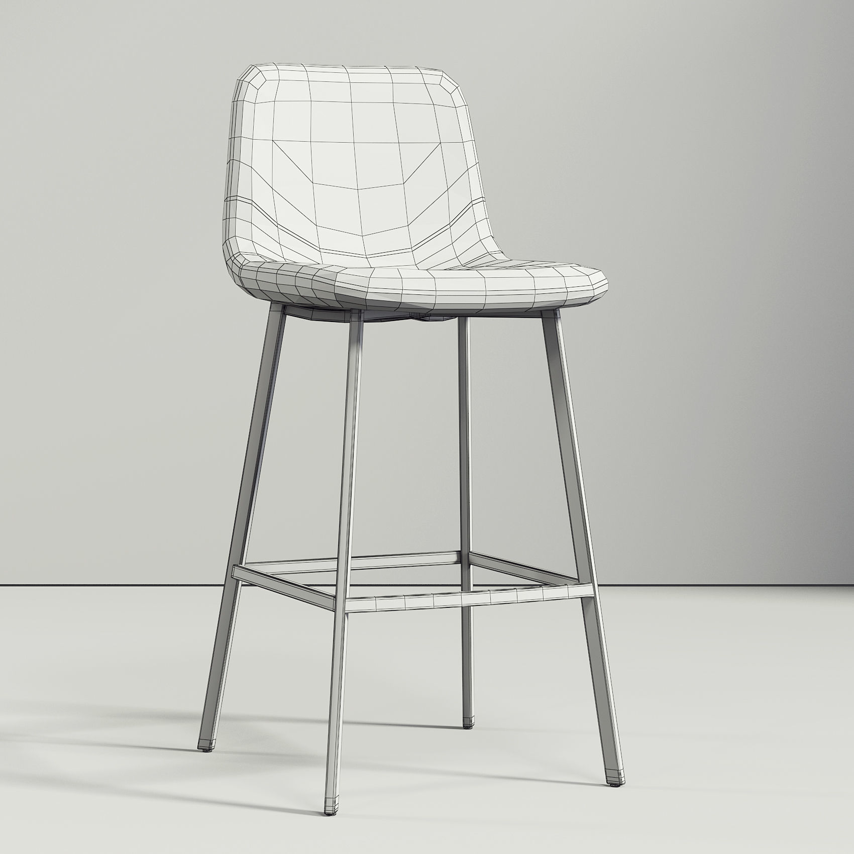 Bar stool 071 3D model_7
