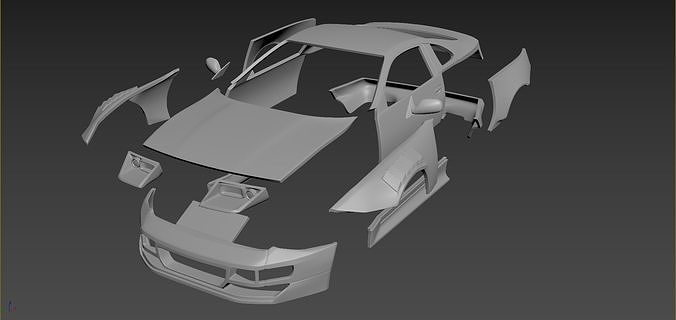 Nissan 300ZX Tuning Body For Print 3D print model 5