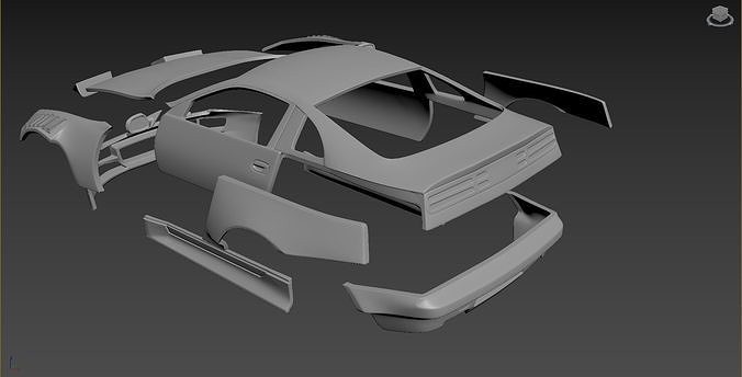 Nissan 300ZX Tuning Body For Print 3D print model 6