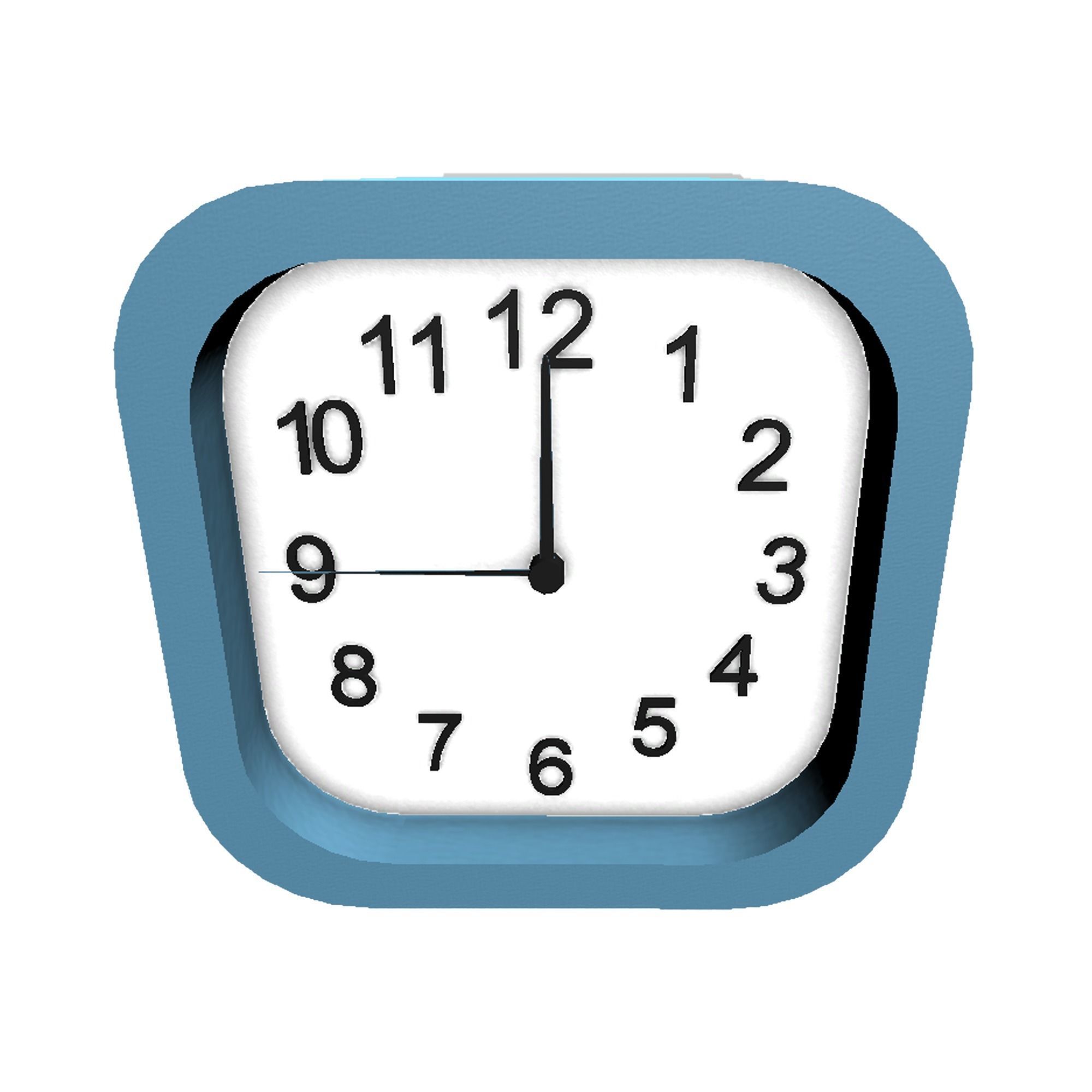 Clock two clocks 3D model_3