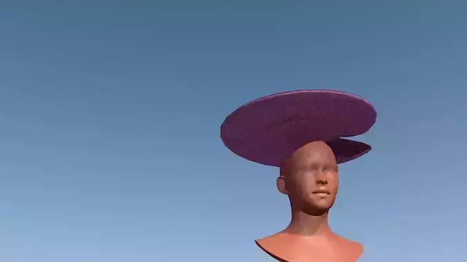 Futuristic silk hat 3D model