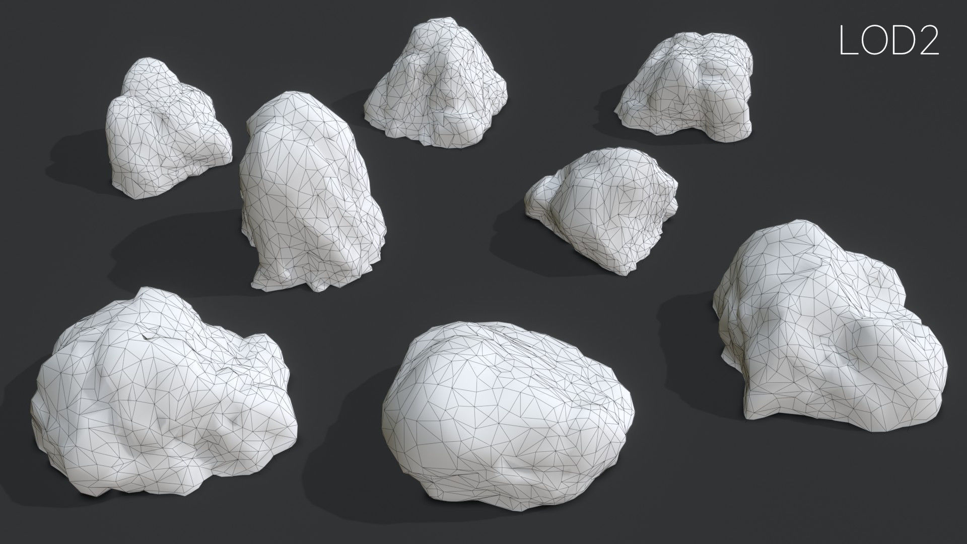 Red Desert Roks 02 Low-poly 3D model_54