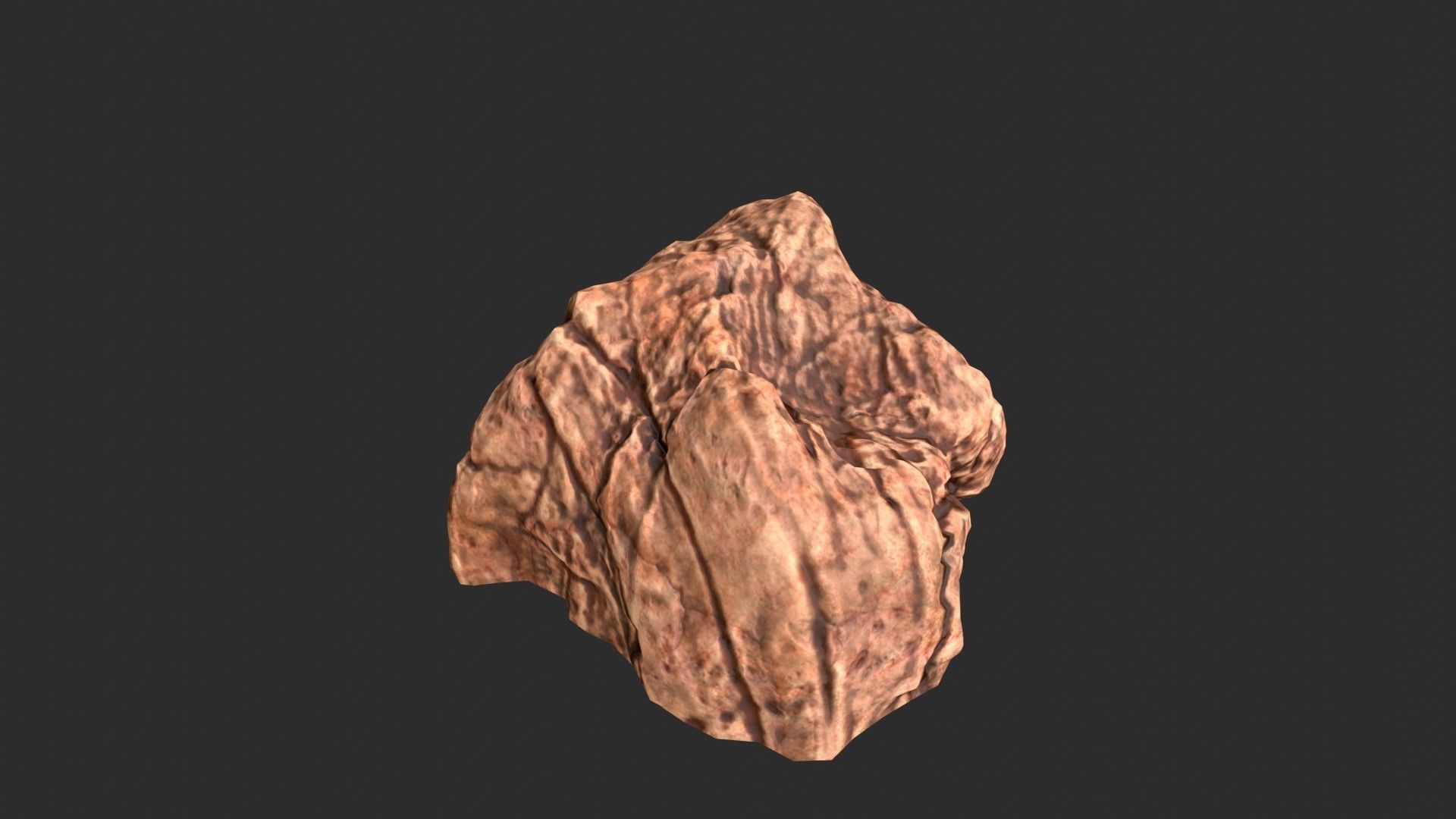 Red Desert Roks 02 Low-poly 3D model_8