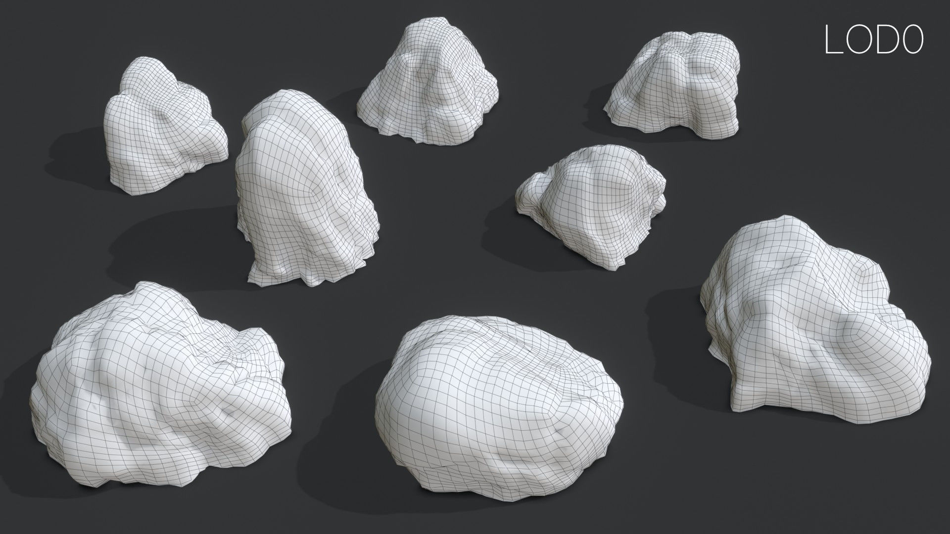 Red Desert Roks 02 Low-poly 3D model_52