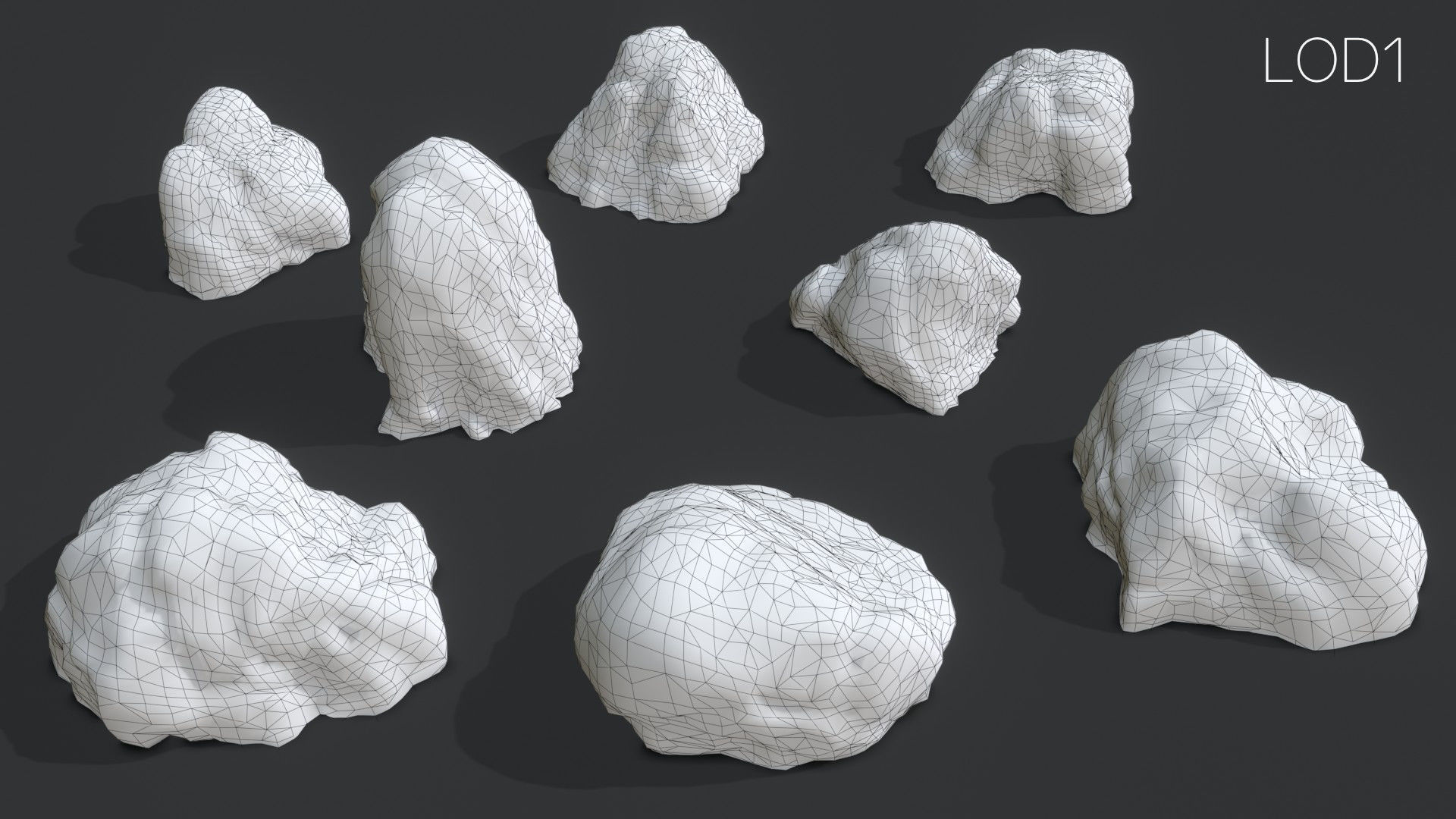 Red Desert Roks 02 Low-poly 3D model_53