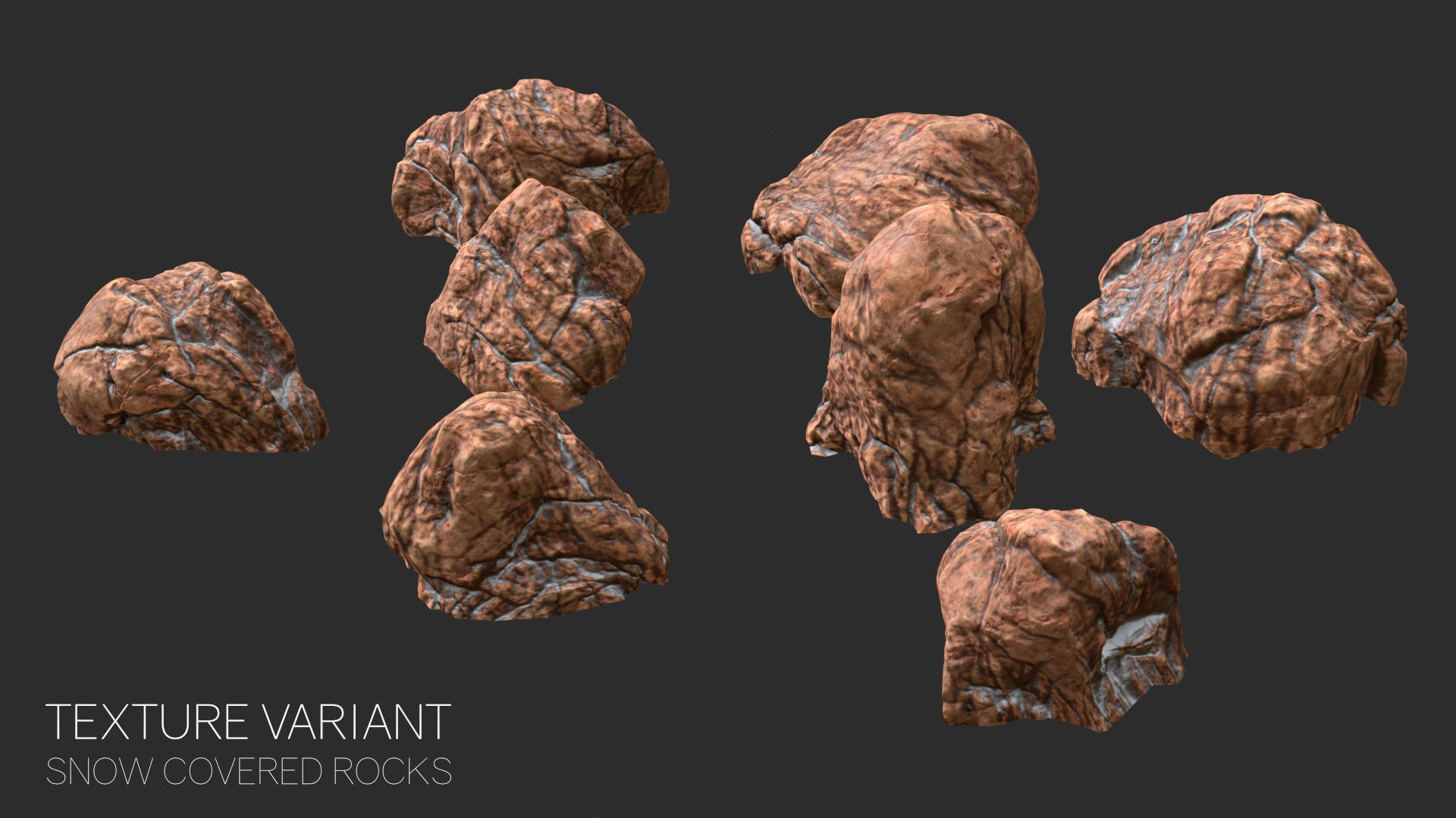 Red Desert Roks 02 Low-poly 3D model_46