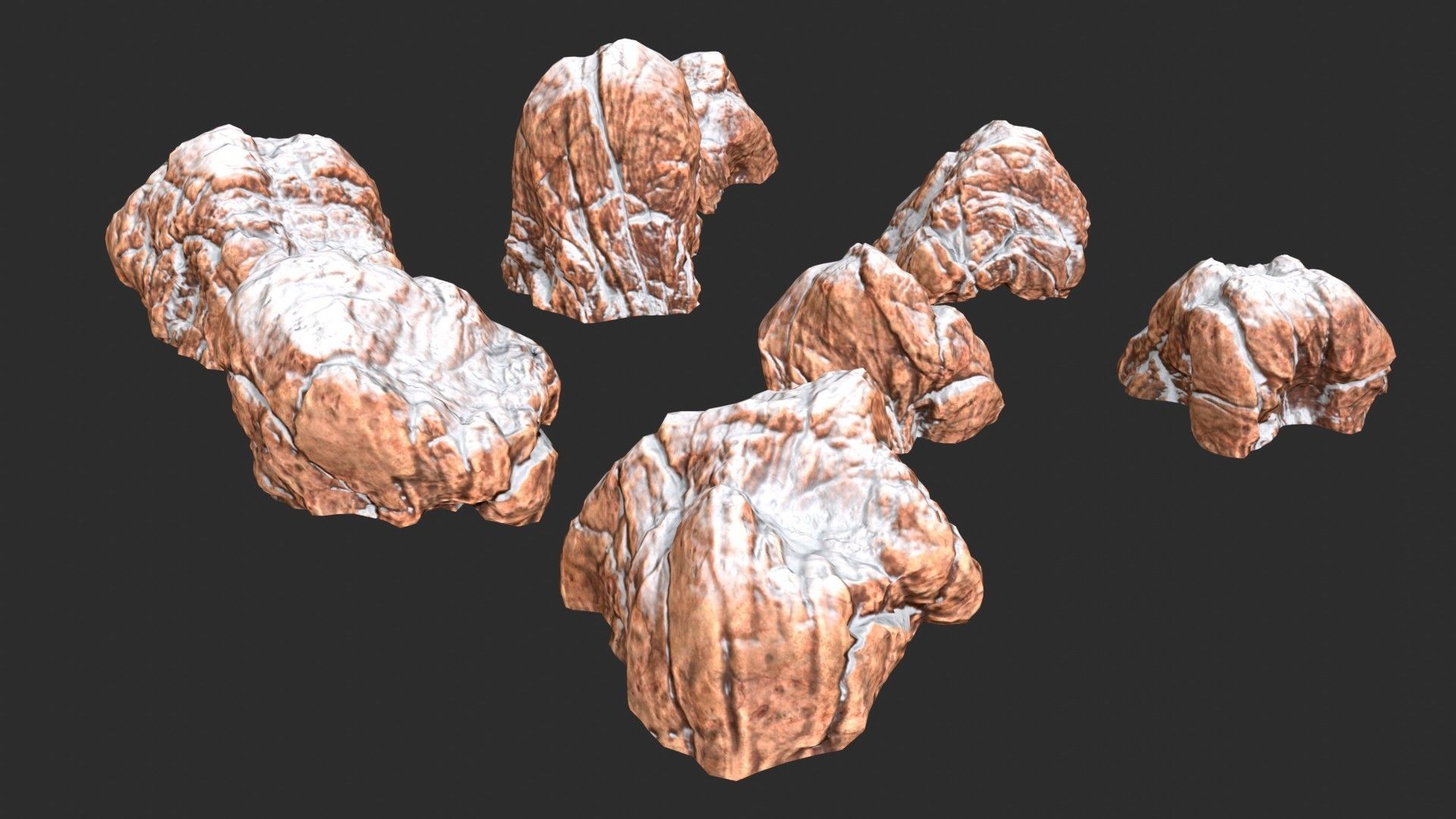 Red Desert Roks 02 Low-poly 3D model_51