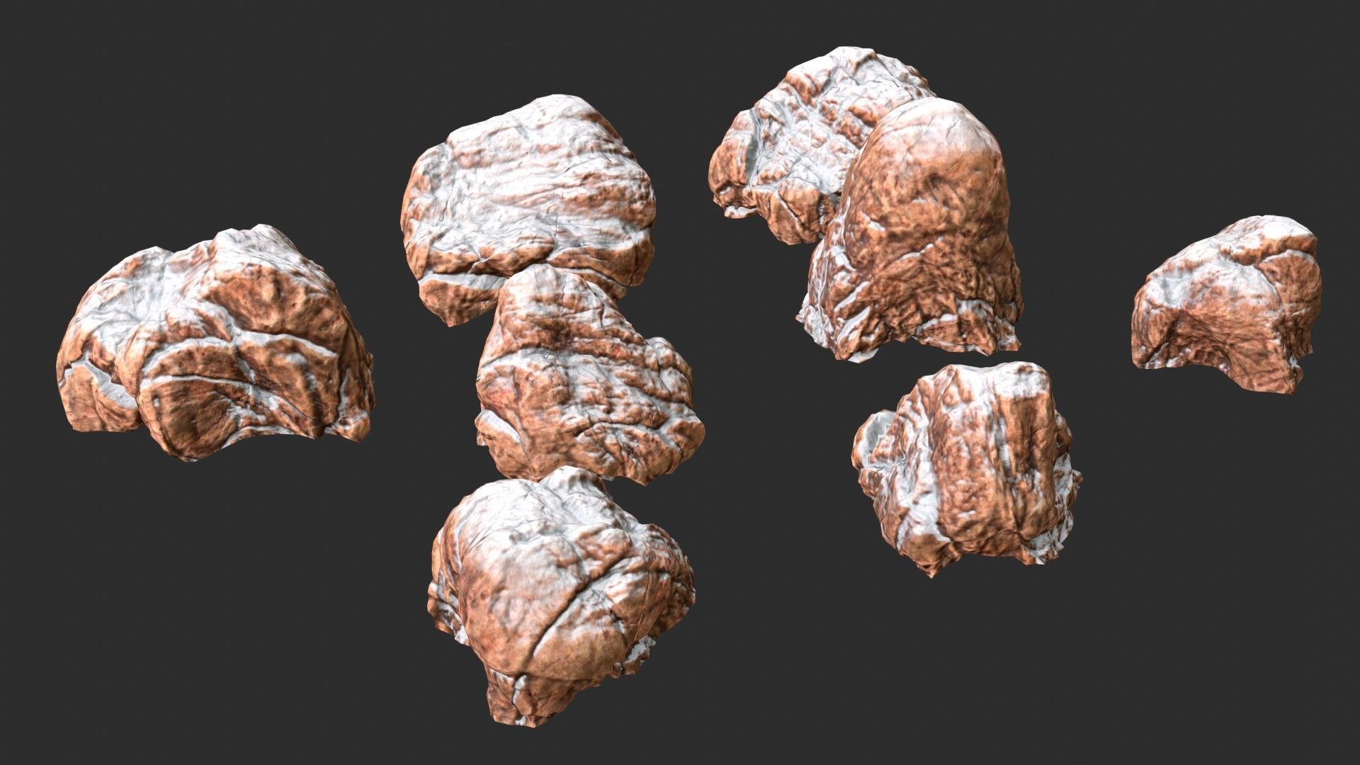 Red Desert Roks 02 Low-poly 3D model_50