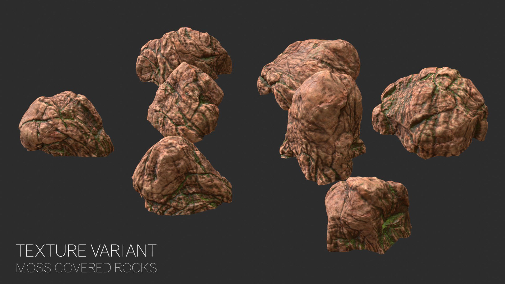 Red Desert Roks 02 Low-poly 3D model_40