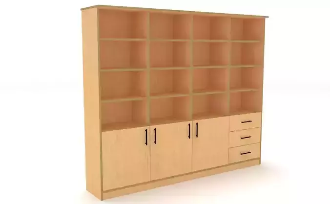 bookshelf 4 cover3 drawer3 plywood