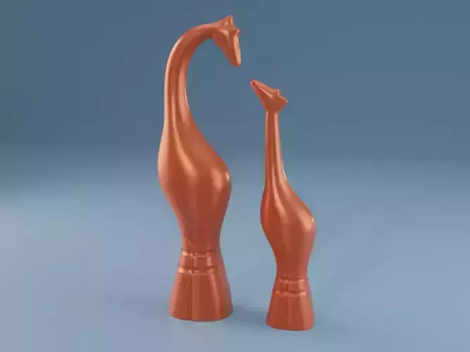  Figurine of a giraffe Mother and son