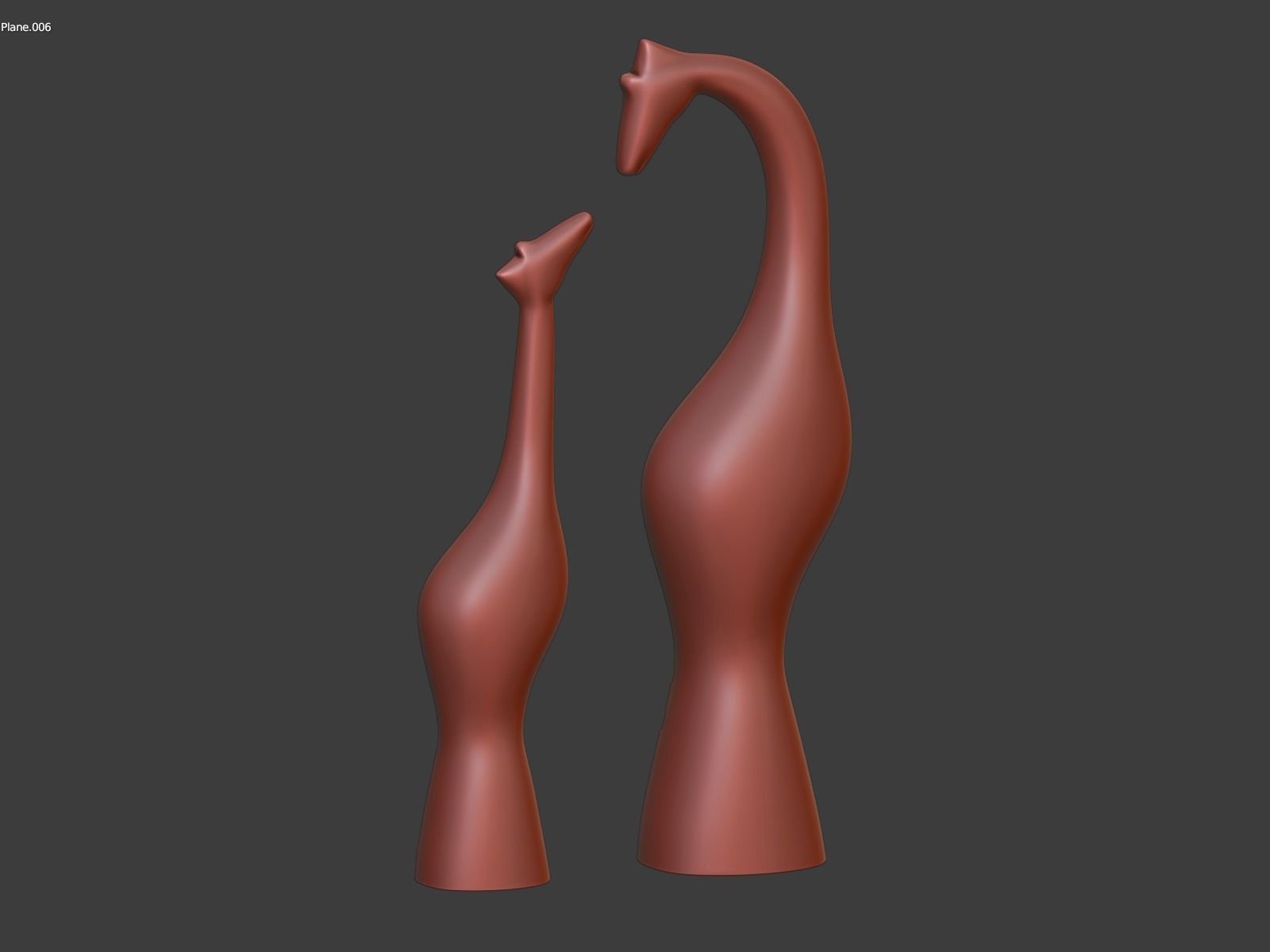 Figurine of a giraffe Mother and son 3D print model_4