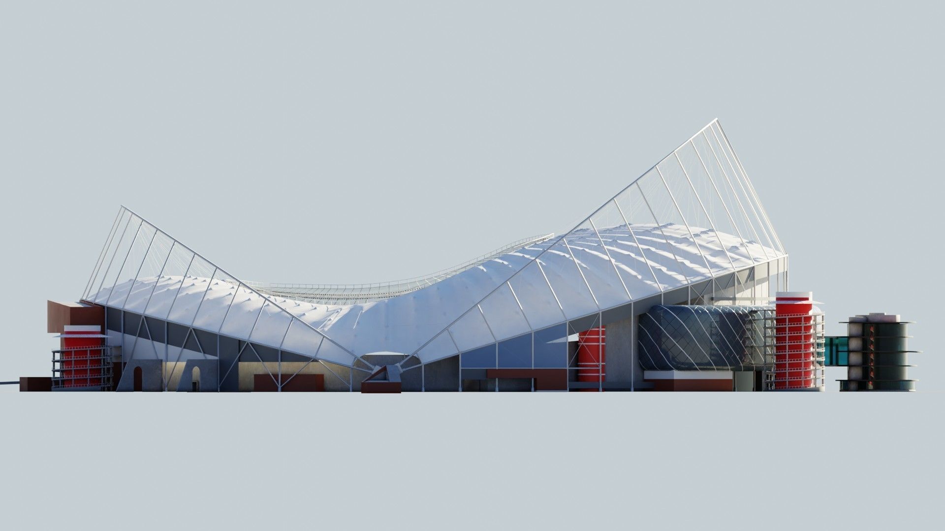 Fifa world cup 2022 qatar stadiums 3D Model Collection_99