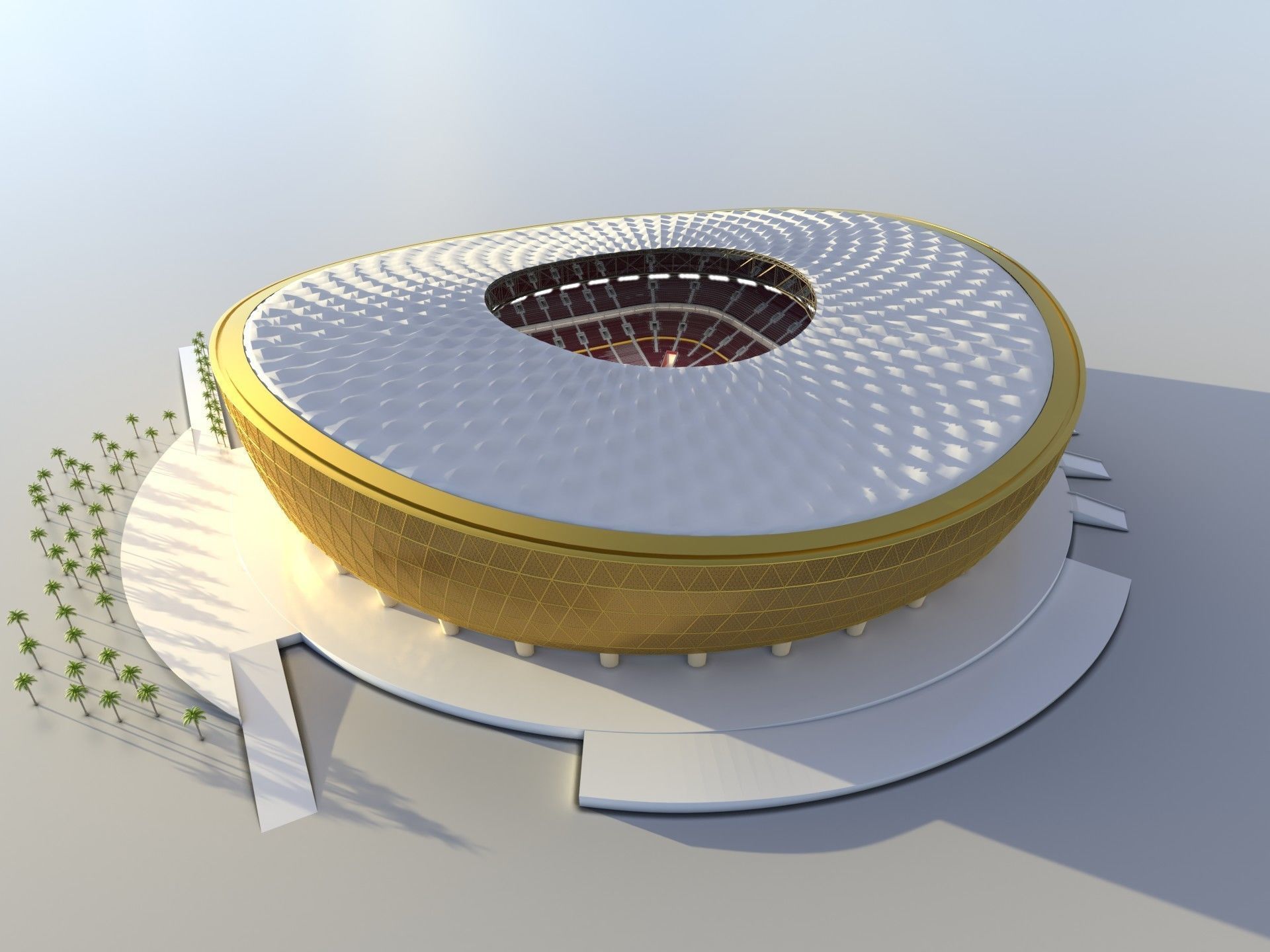 Fifa world cup 2022 qatar stadiums 3D Model Collection_48