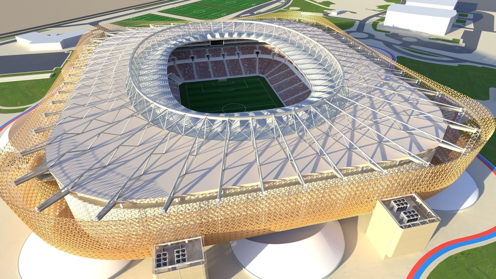 Fifa world cup 2022 qatar stadiums 3D Model Collection_67