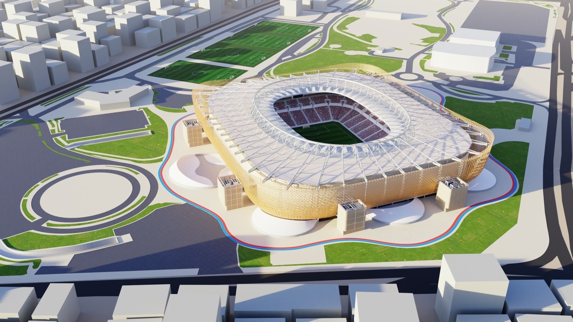 Fifa world cup 2022 qatar stadiums 3D Model Collection_58