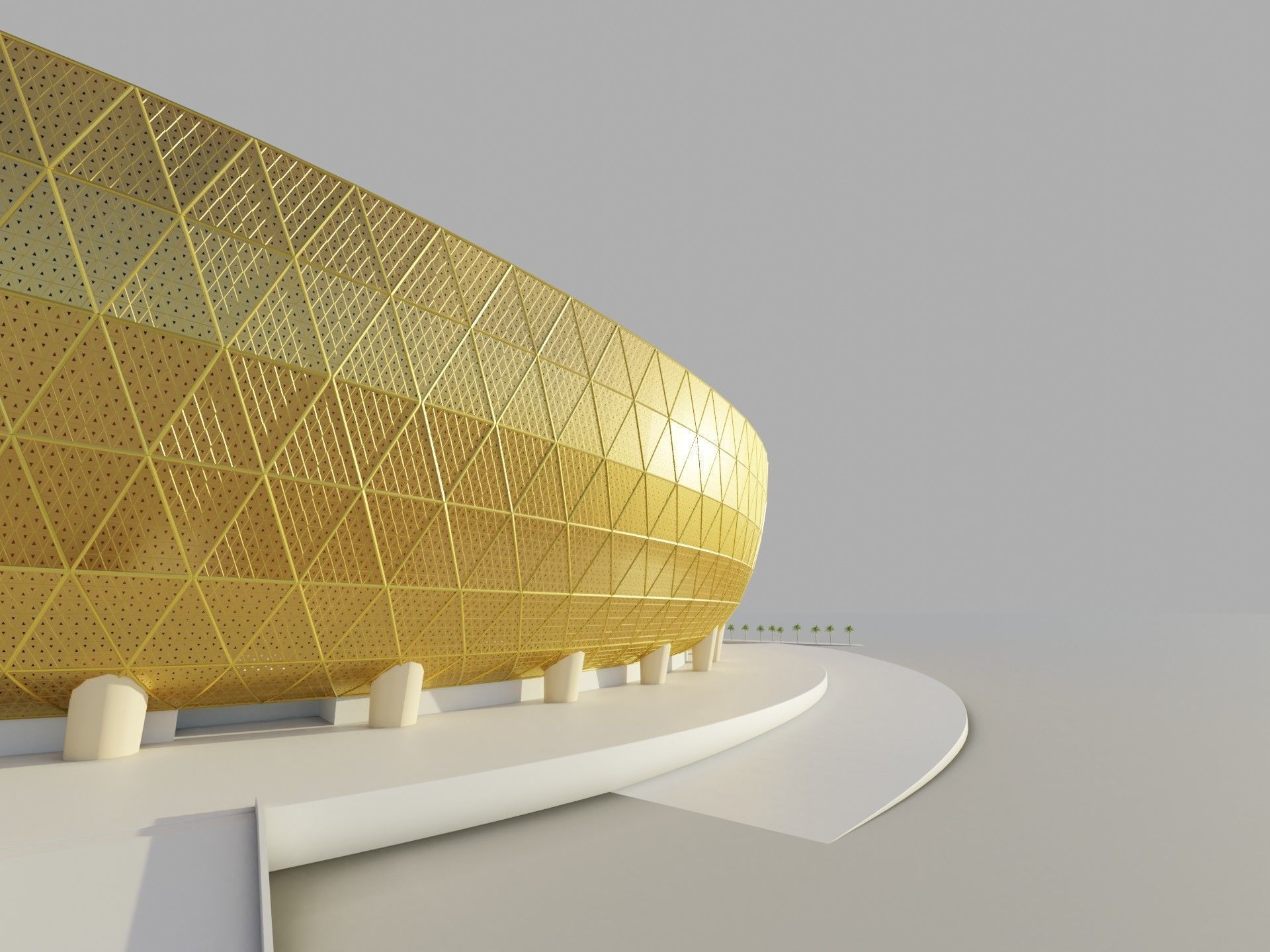 Fifa world cup 2022 qatar stadiums 3D Model Collection_52