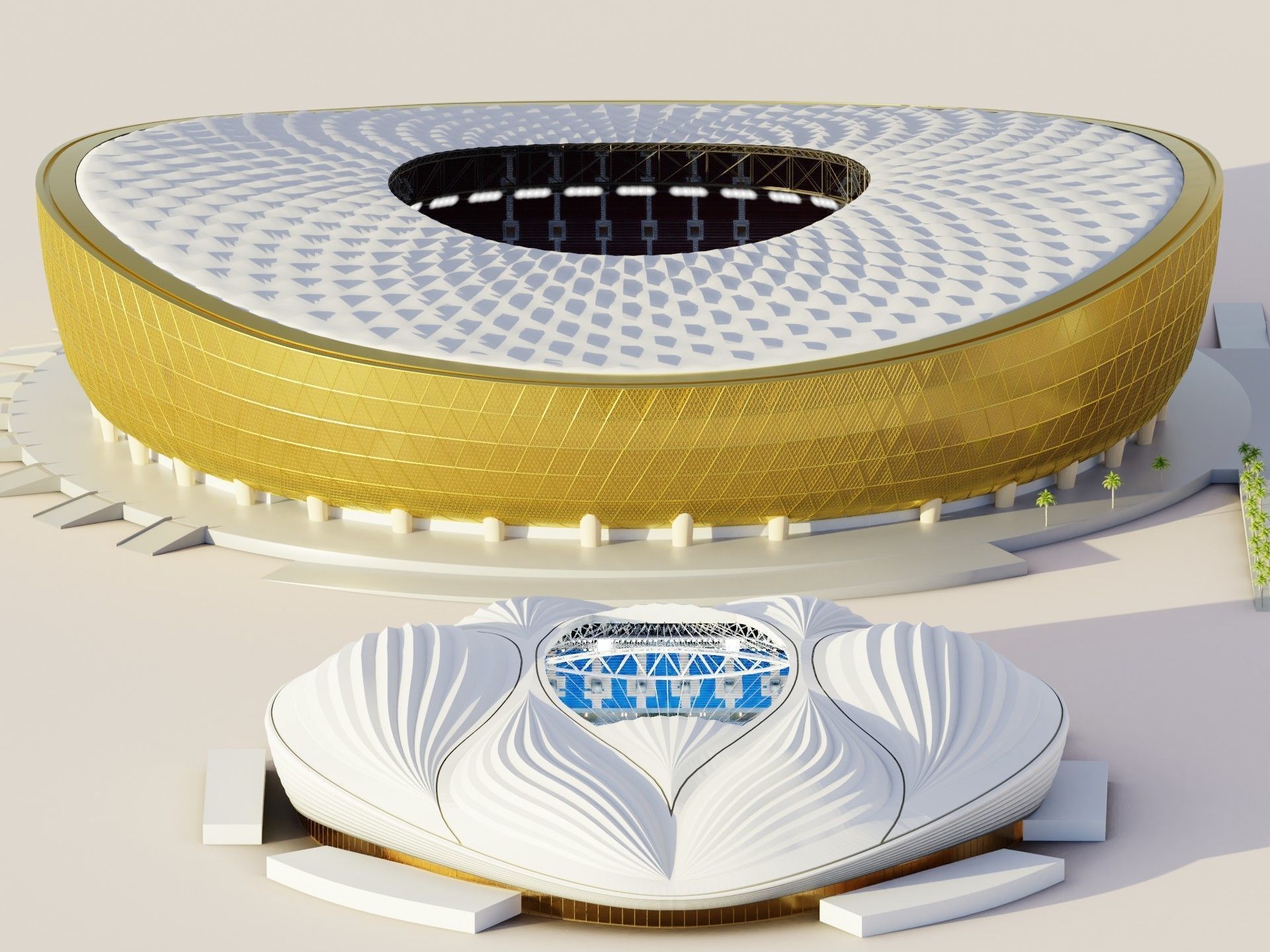Fifa world cup 2022 qatar stadiums 3D Model Collection_19