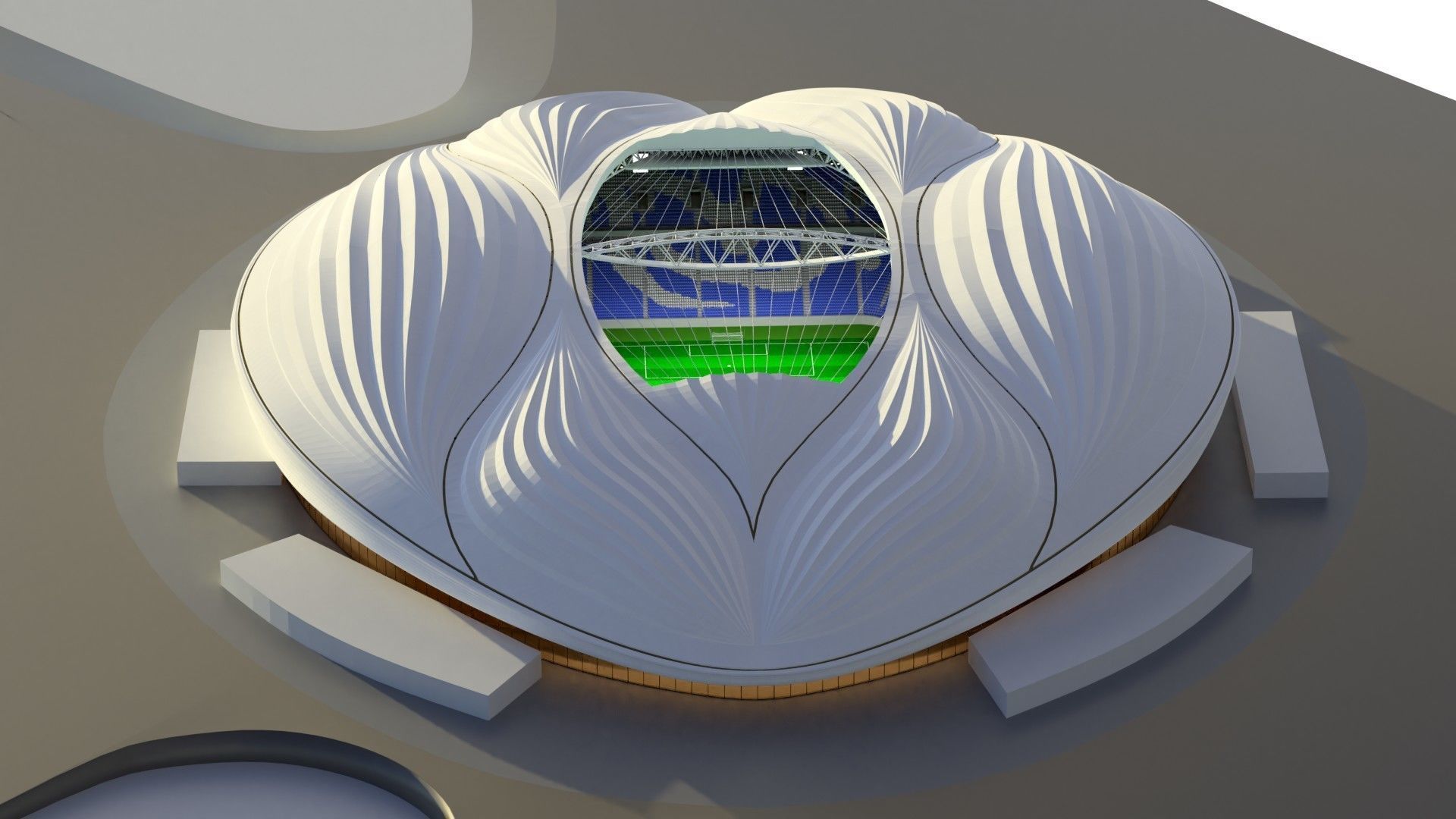 Fifa world cup 2022 qatar stadiums 3D Model Collection_38