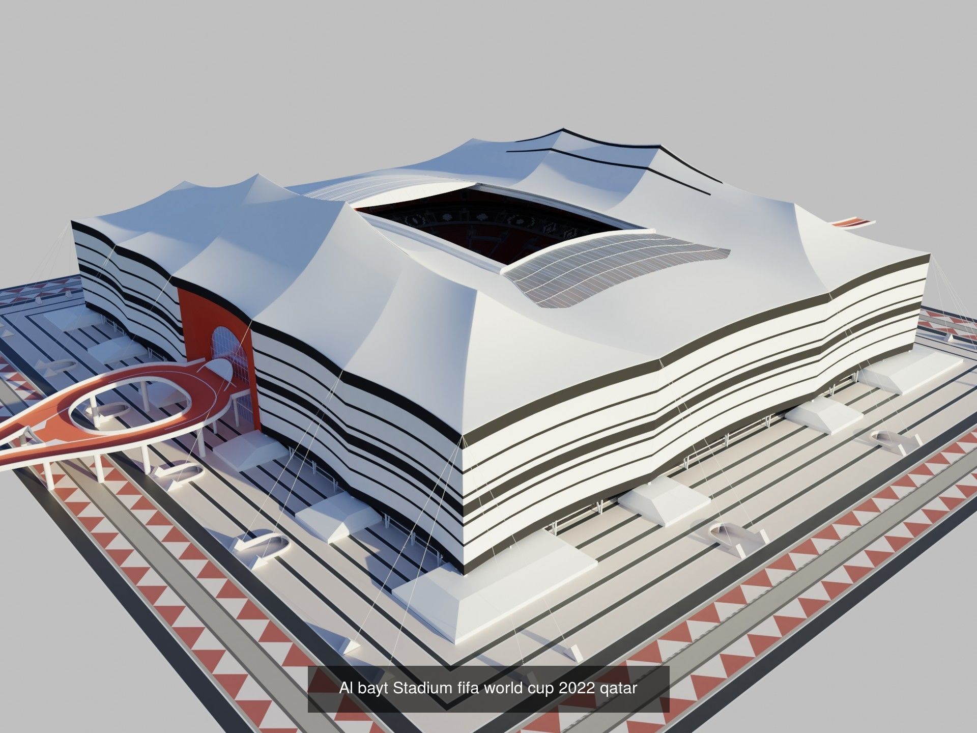 Fifa world cup 2022 qatar stadiums 3D Model Collection_6