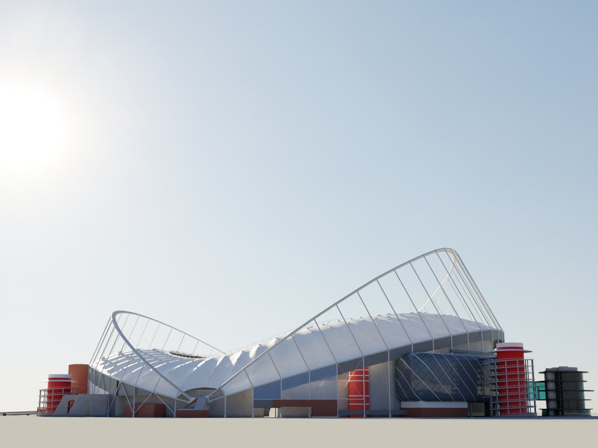 Fifa world cup 2022 qatar stadiums 3D Model Collection_93