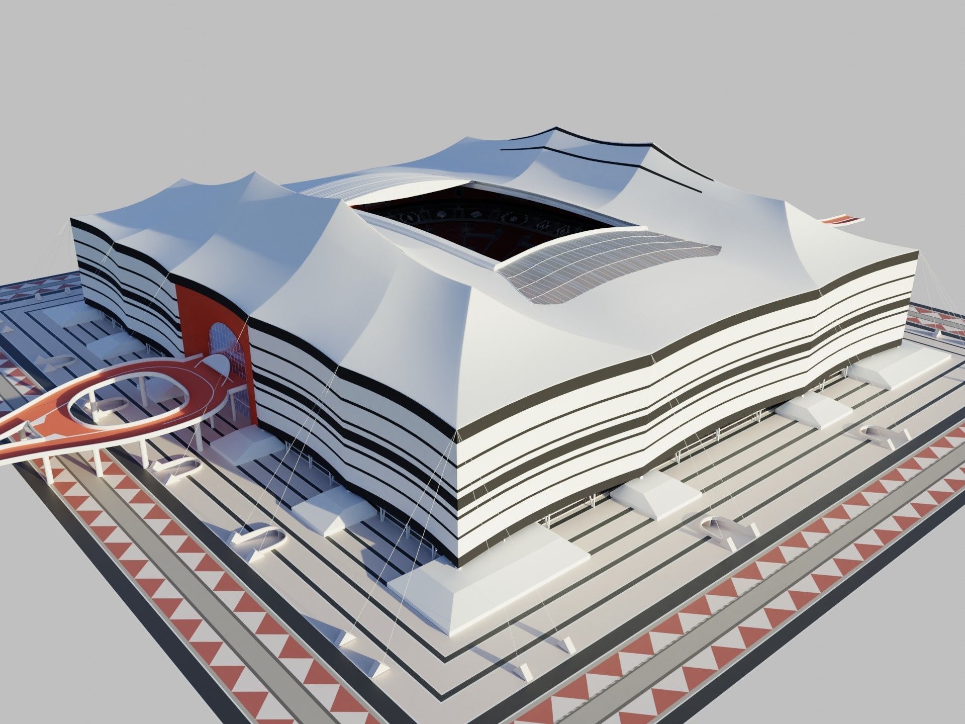 Fifa world cup 2022 qatar stadiums 3D Model Collection_75
