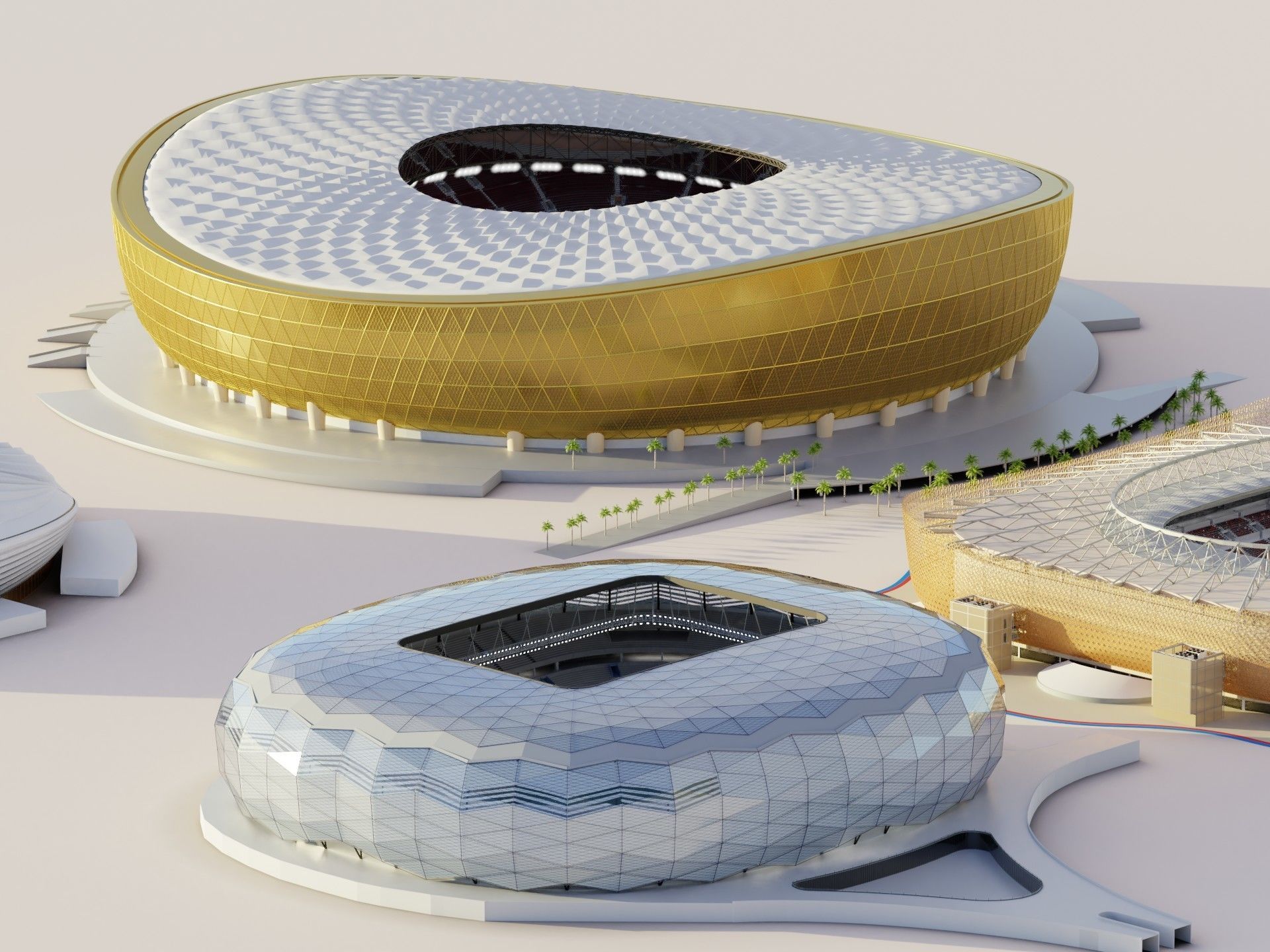 Fifa world cup 2022 qatar stadiums 3D Model Collection_22