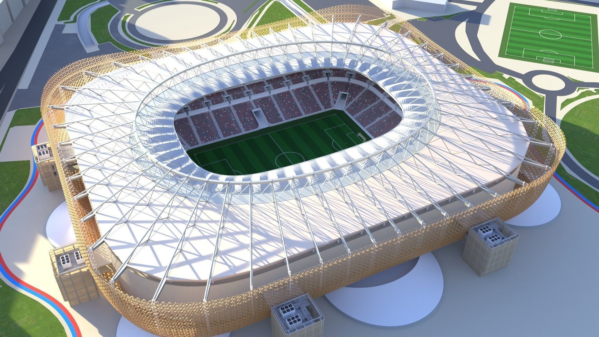 Fifa world cup 2022 qatar stadiums 3D Model Collection_69