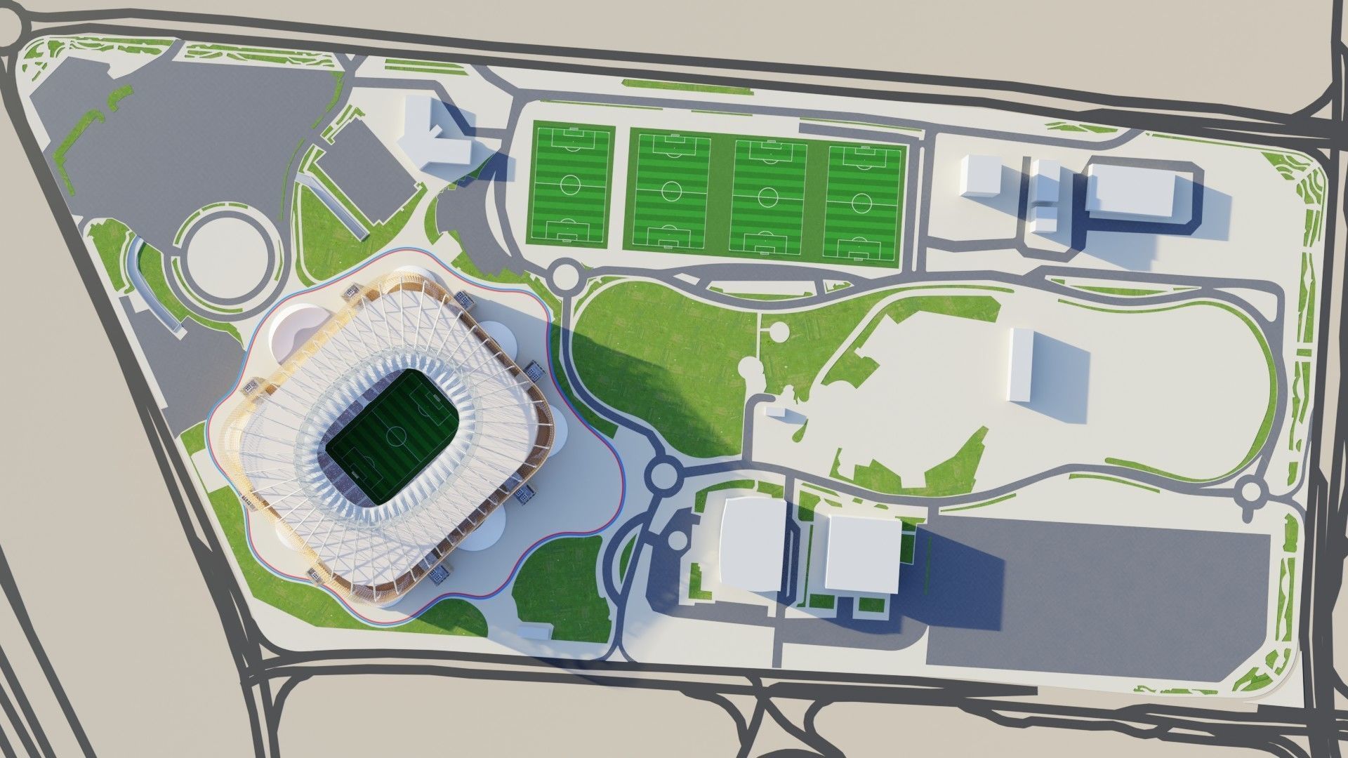 Fifa world cup 2022 qatar stadiums 3D Model Collection_66