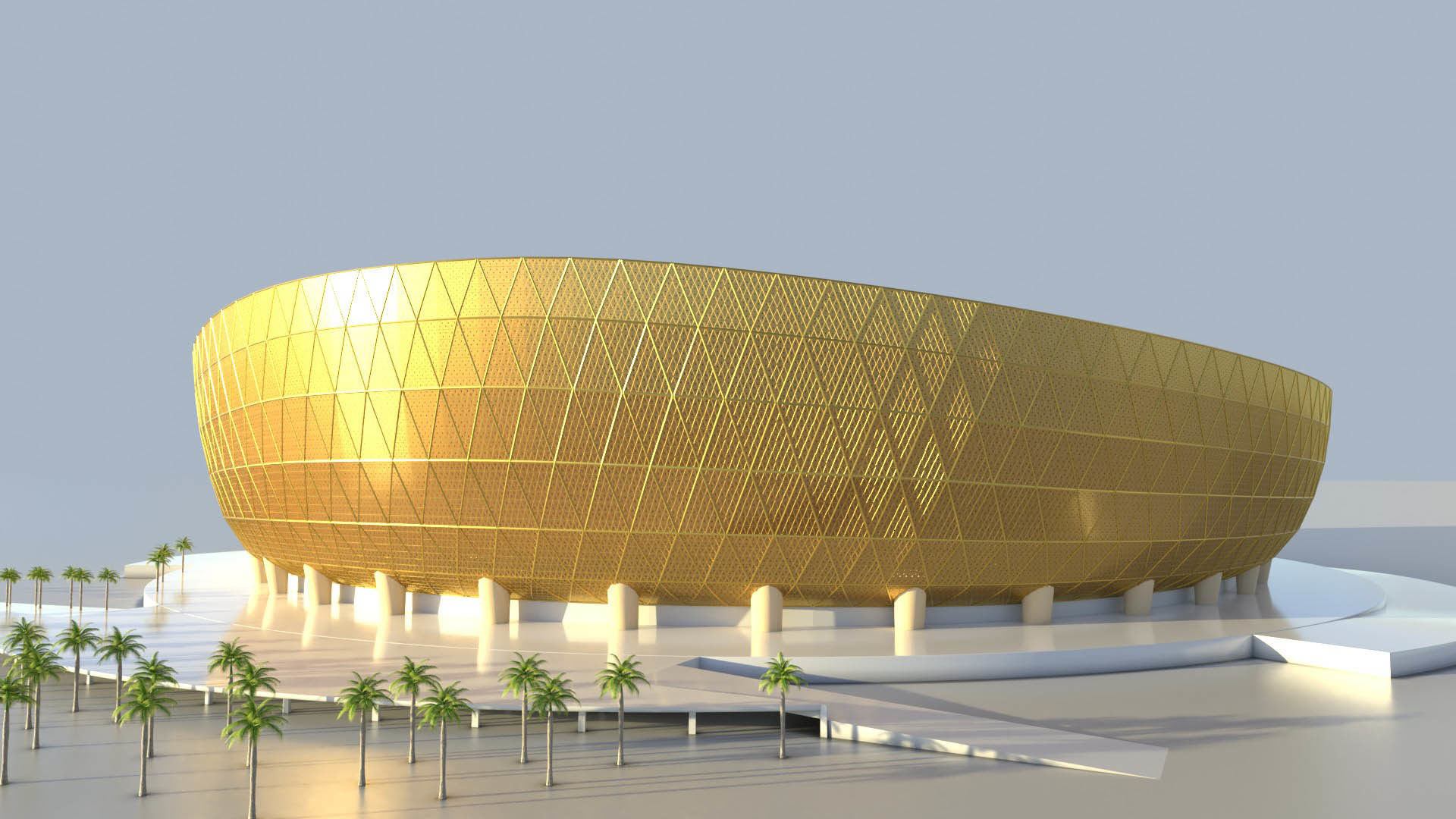 Fifa world cup 2022 qatar stadiums 3D Model Collection_50