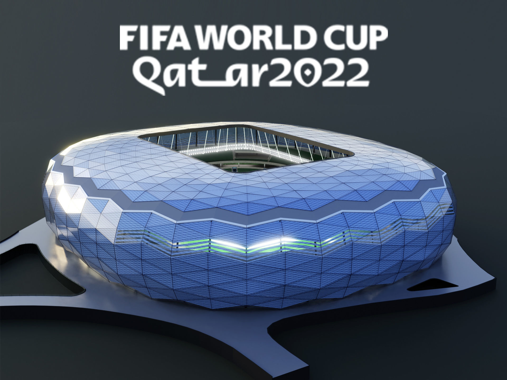 Fifa world cup 2022 qatar stadiums 3D Model Collection_9