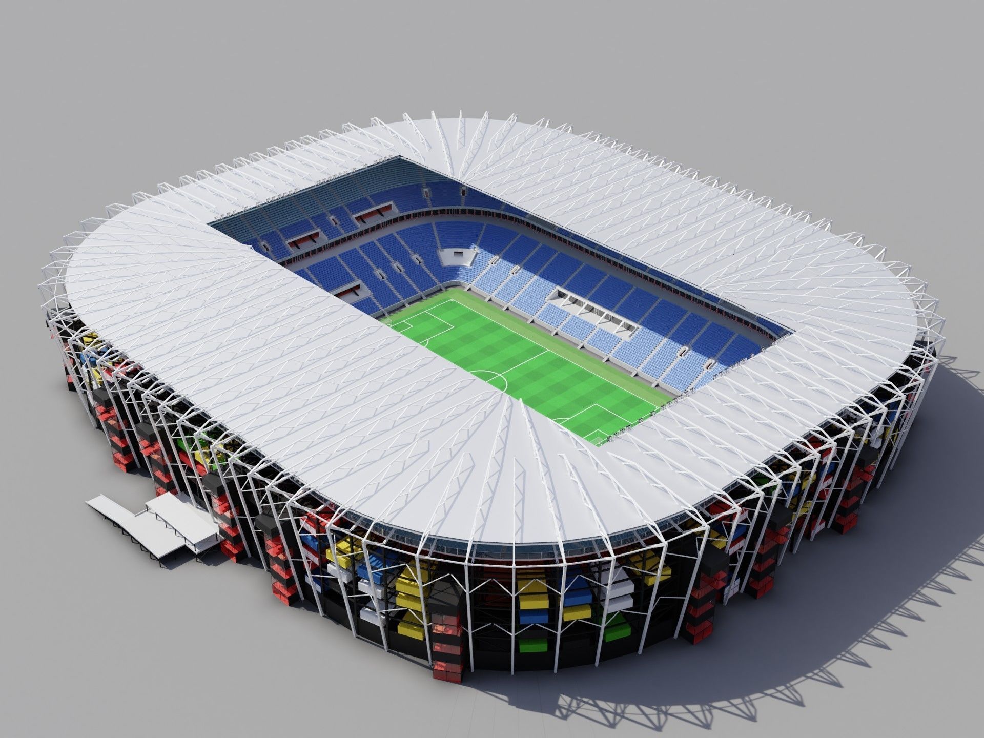 Fifa world cup 2022 qatar stadiums 3D Model Collection_100