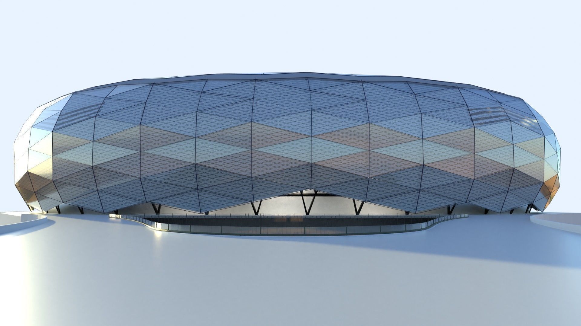 Fifa world cup 2022 qatar stadiums 3D Model Collection_35