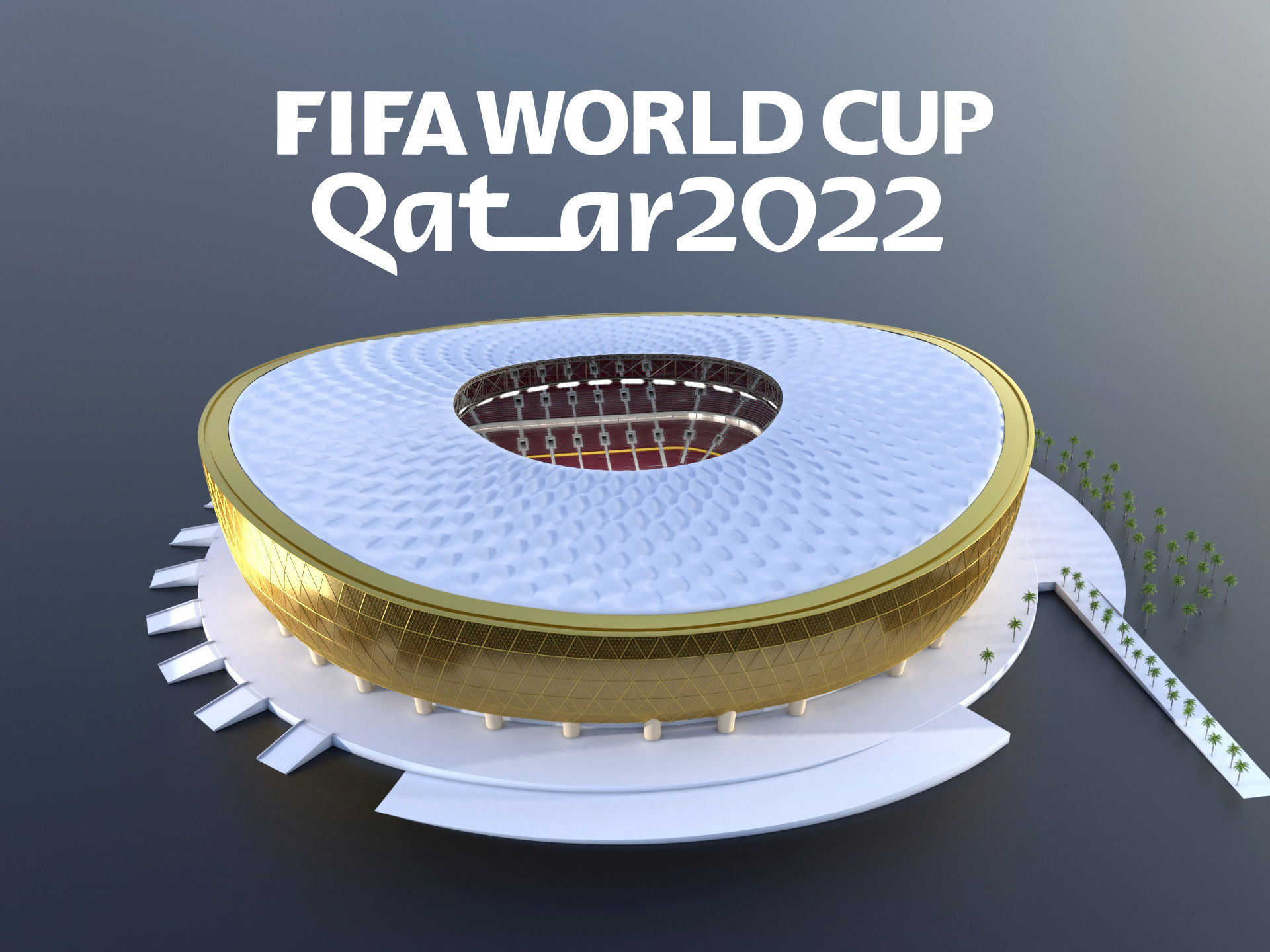 Fifa world cup 2022 qatar stadiums 3D Model Collection_8