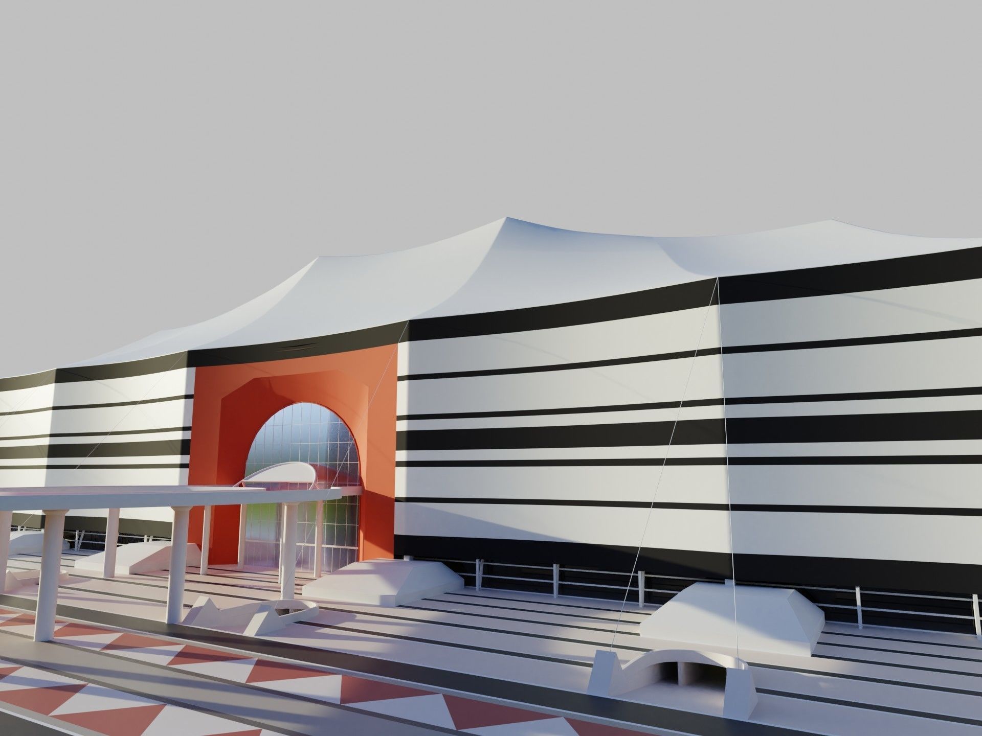 Fifa world cup 2022 qatar stadiums 3D Model Collection_79