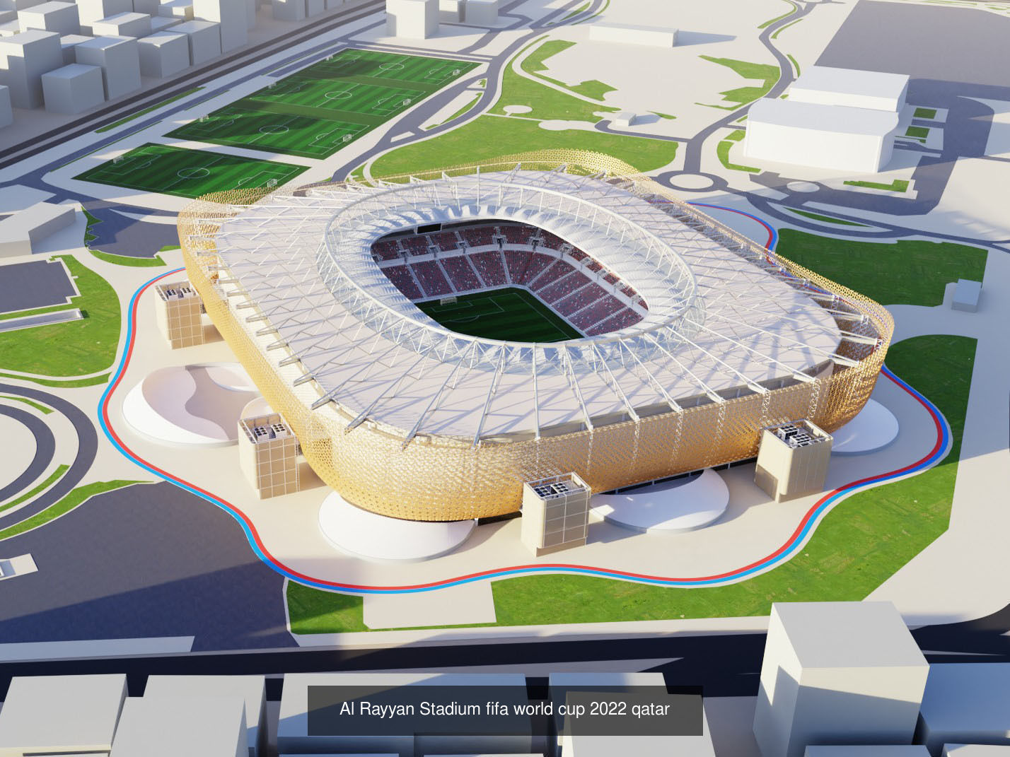 Fifa world cup 2022 qatar stadiums 3D Model Collection_7