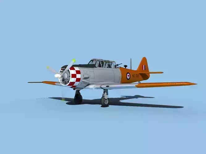 North American AT-6 Texan V19 NZAF 3D model